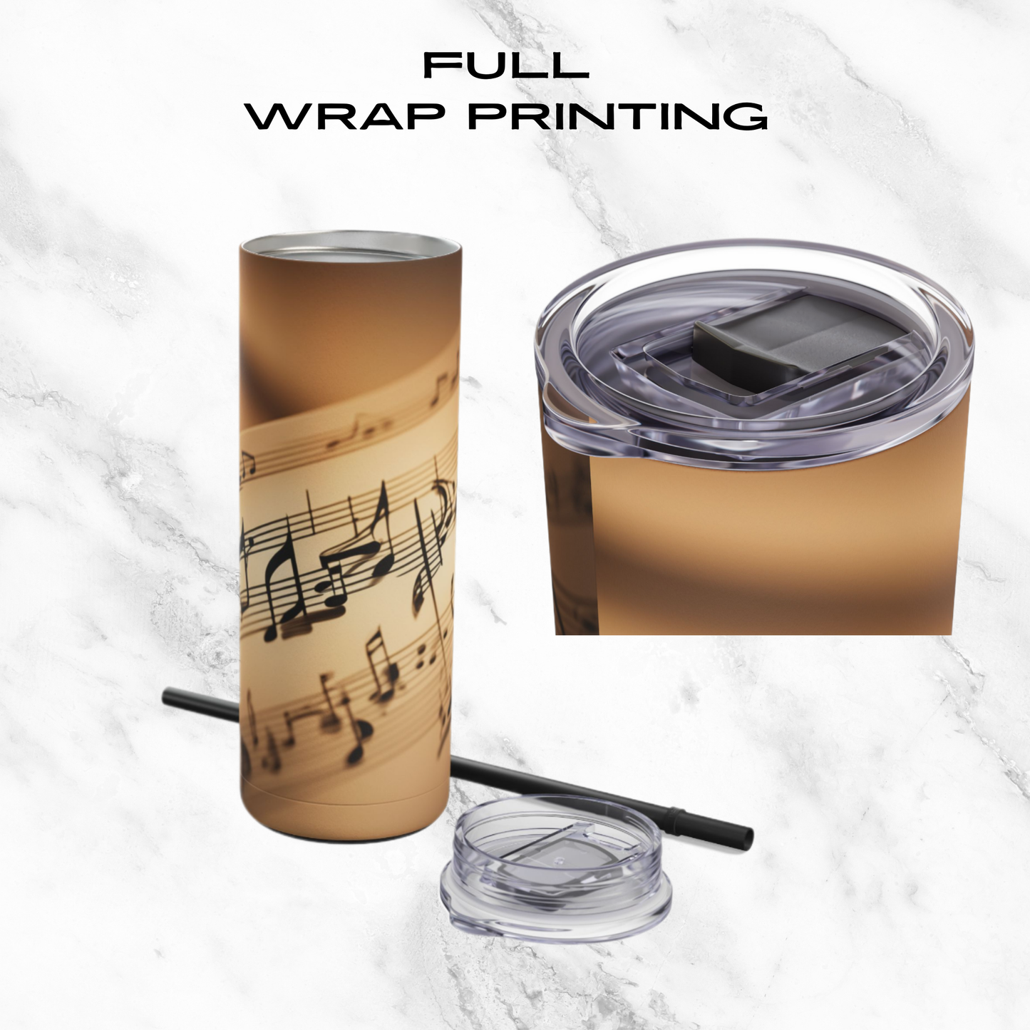 Harmonic Script 20oz Skinny Tumbler - With Straw