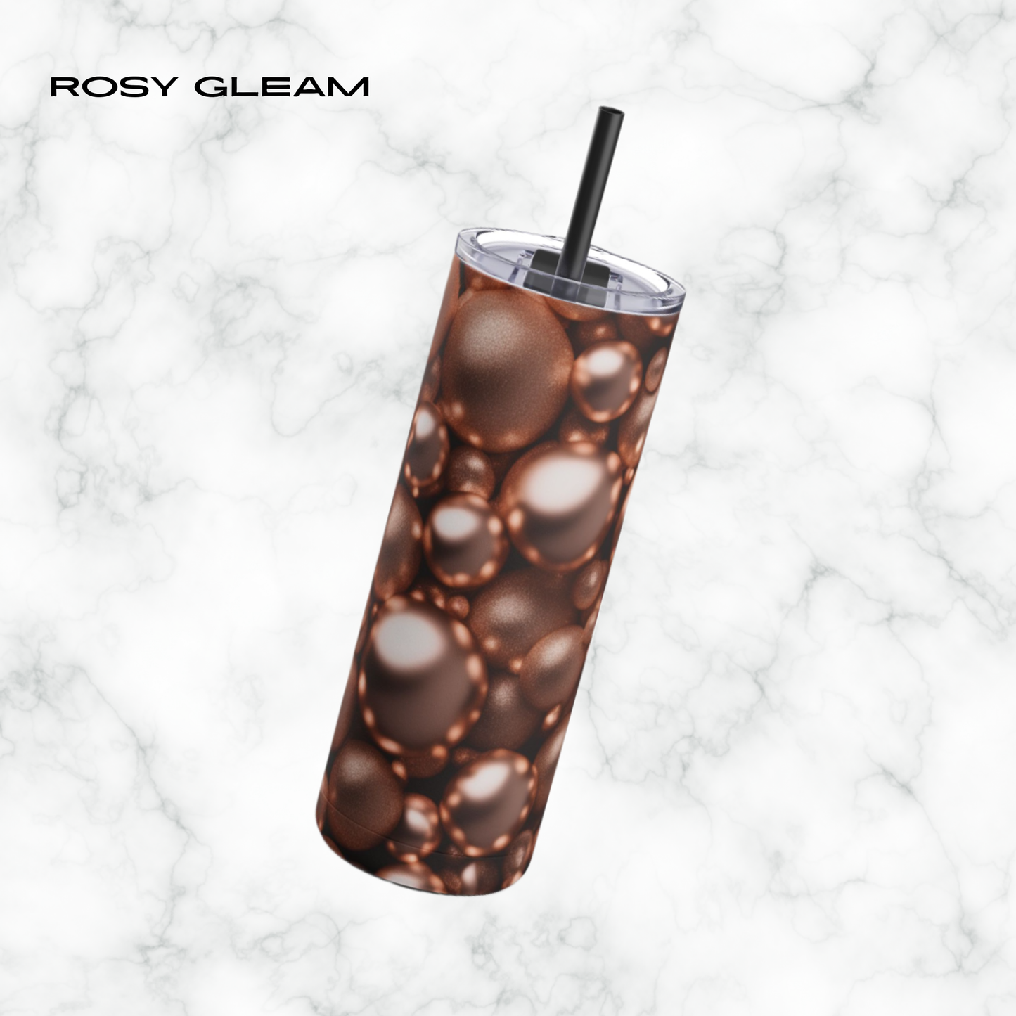 Rosy Gleam 20oz Skinny Tumbler - With Straw