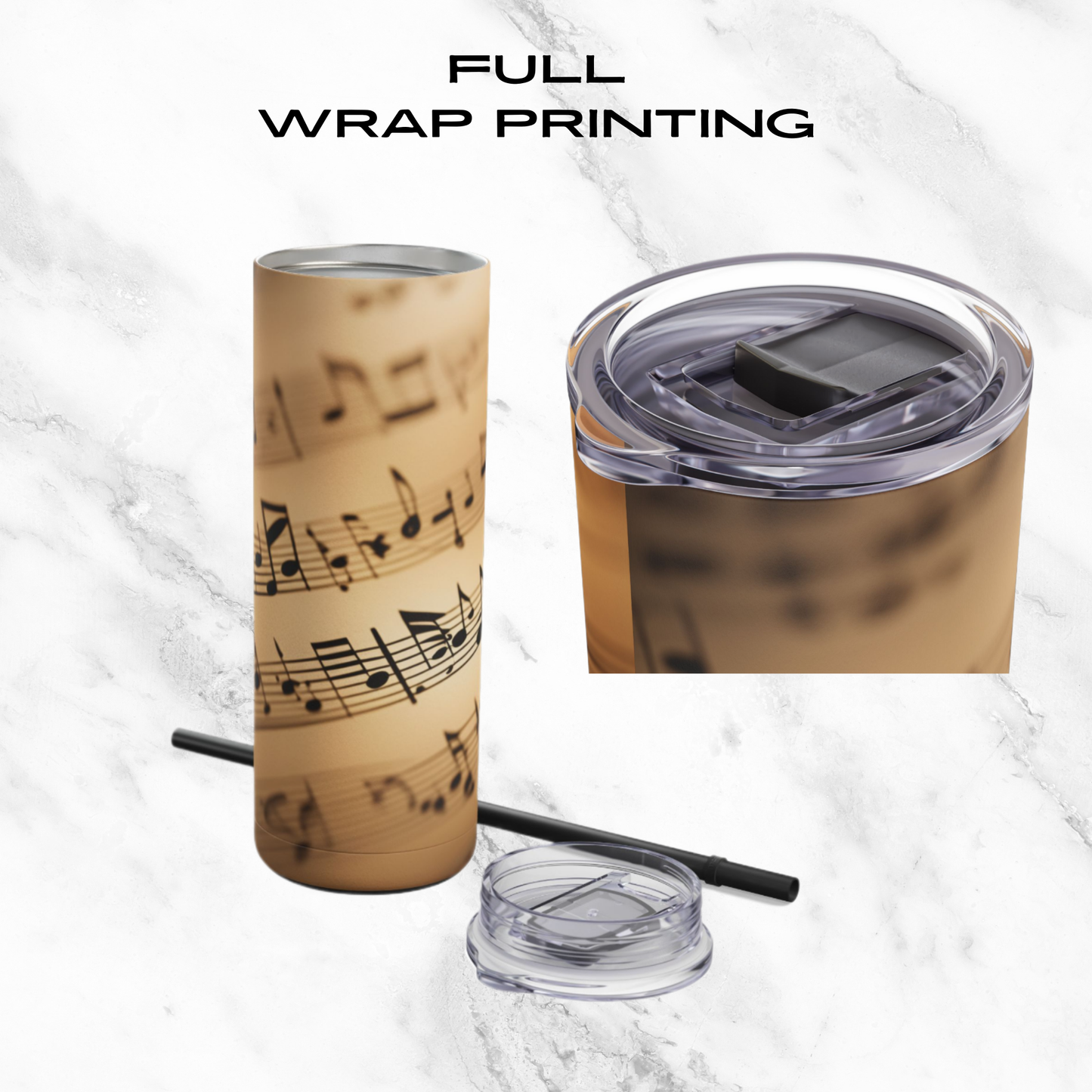 Symphony of Notes 20oz Skinny Tumbler - With Straw
