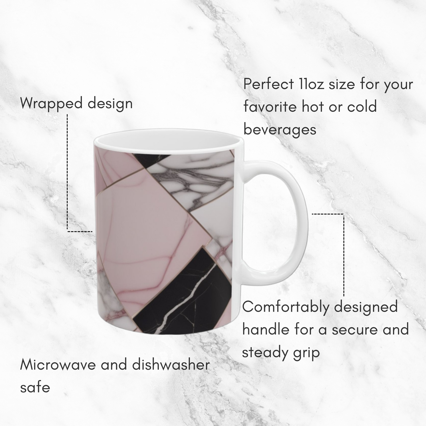 Blush Geometry 11oz Mug