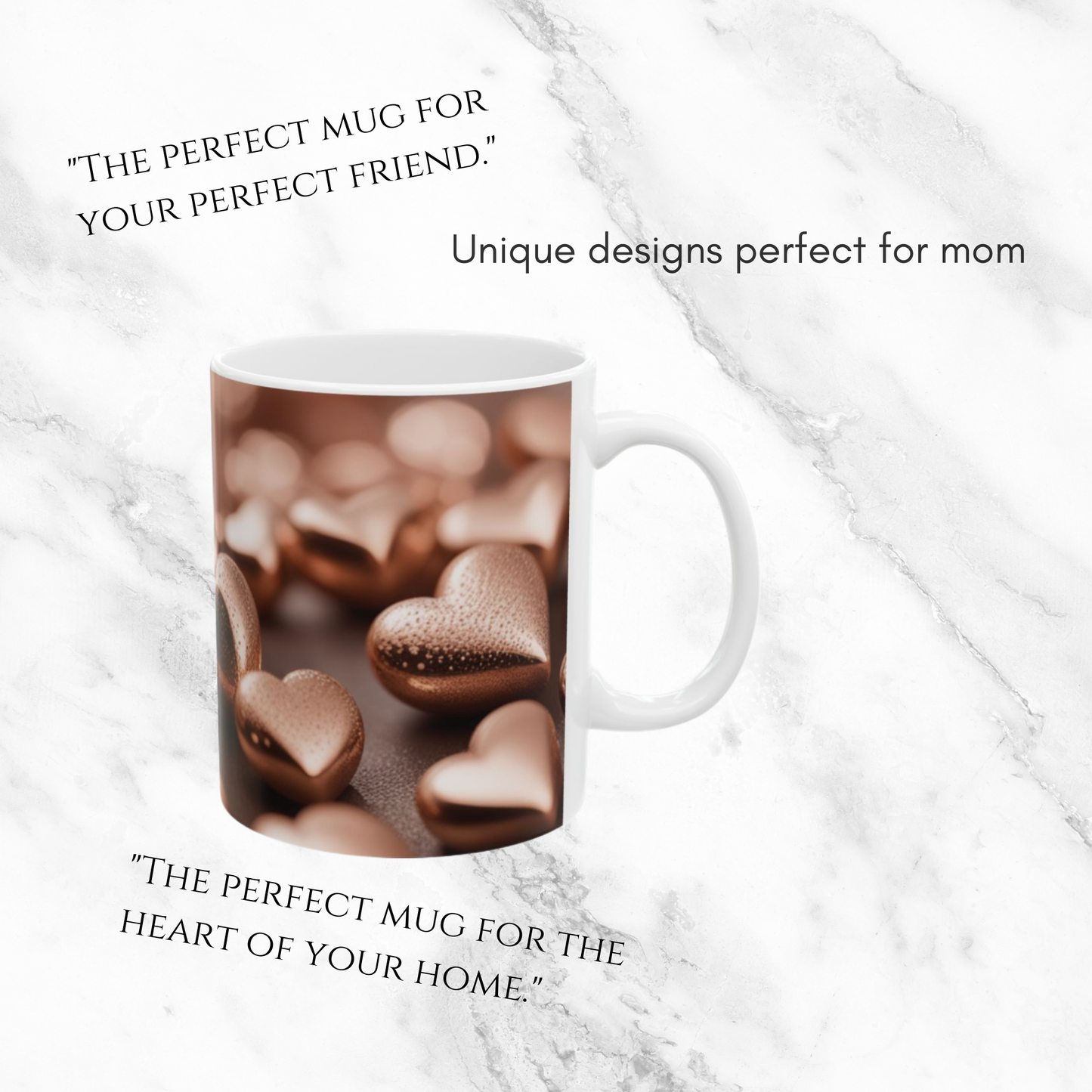 Bronzed Hearts 11oz Mug