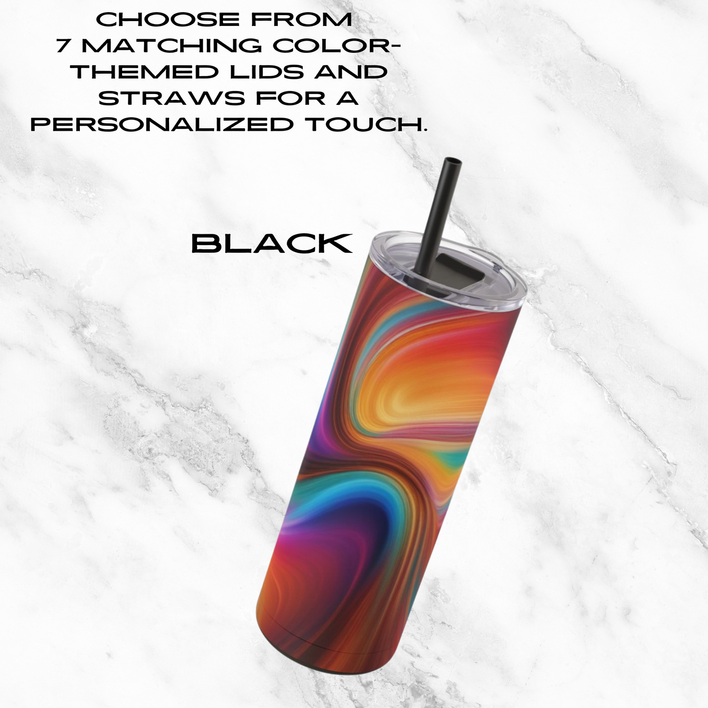 Color Surge 20oz Skinny Tumbler - With Straw