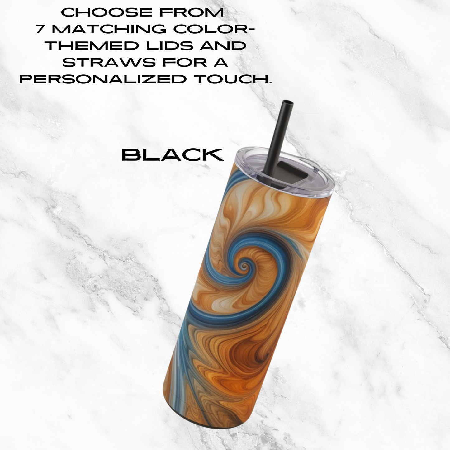 Amber Wave 20oz Skinny Tumbler - With Straw