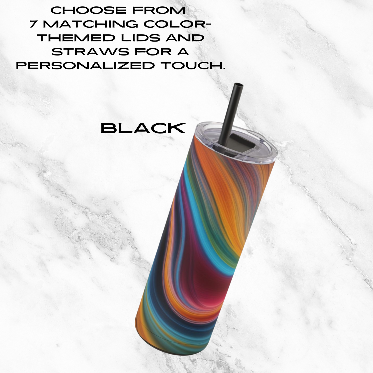 Cosmic Waves 20oz Skinny Tumbler - With Straw