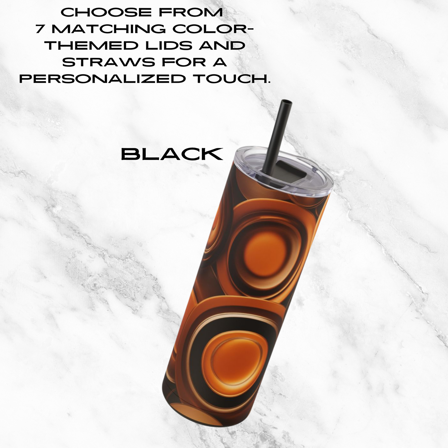 Amber Echo 20oz Skinny Tumbler - With Straw