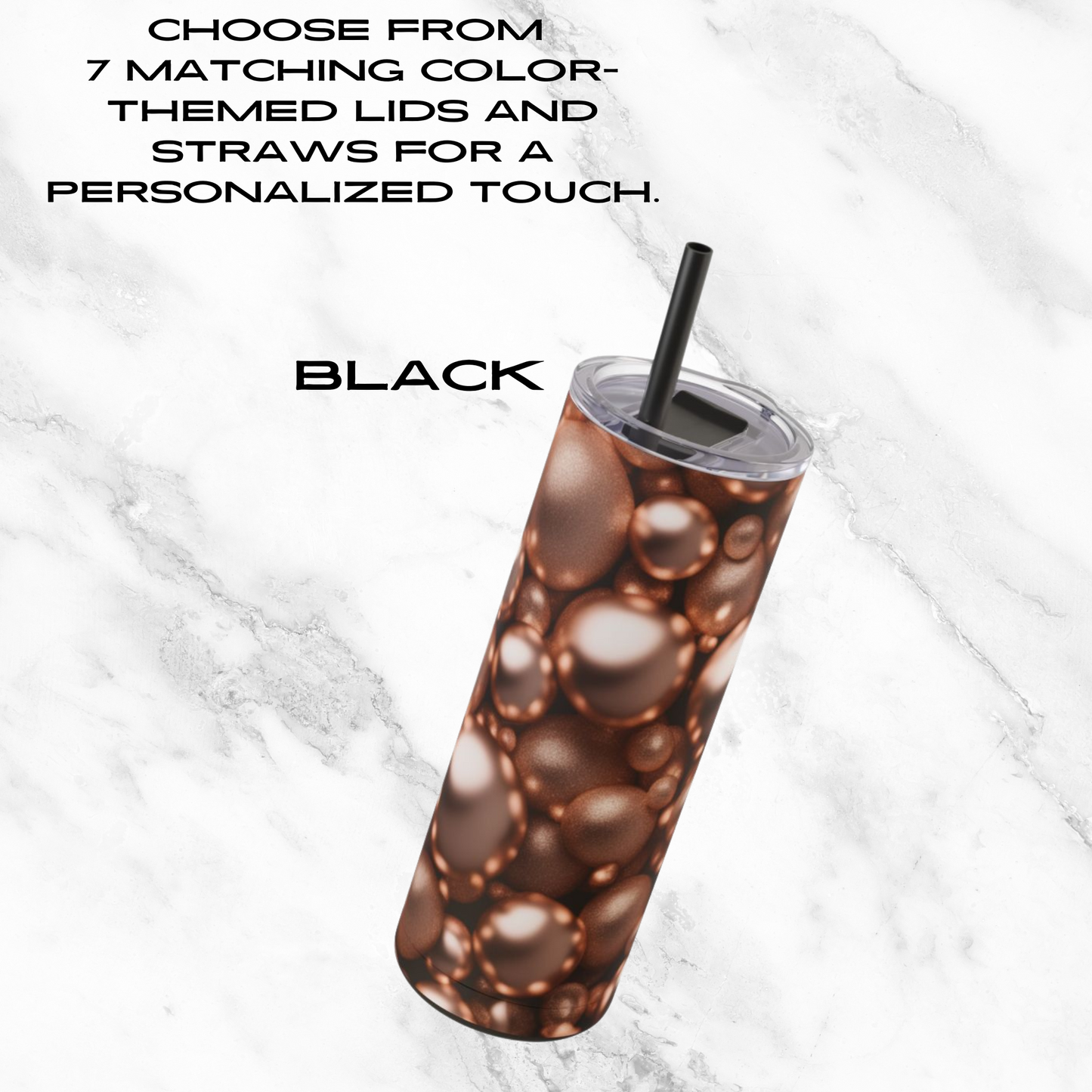 Rosy Gleam 20oz Skinny Tumbler - With Straw