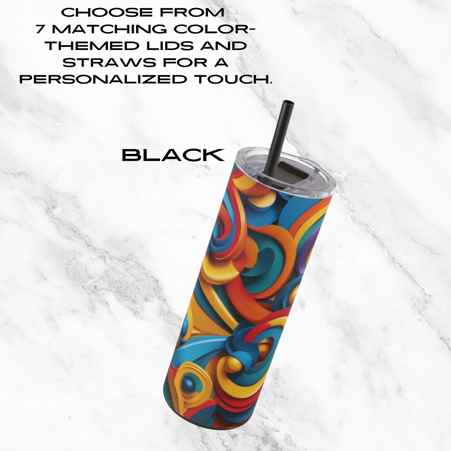 Swirl Fiesta 20oz Skinny Tumbler - With Straw