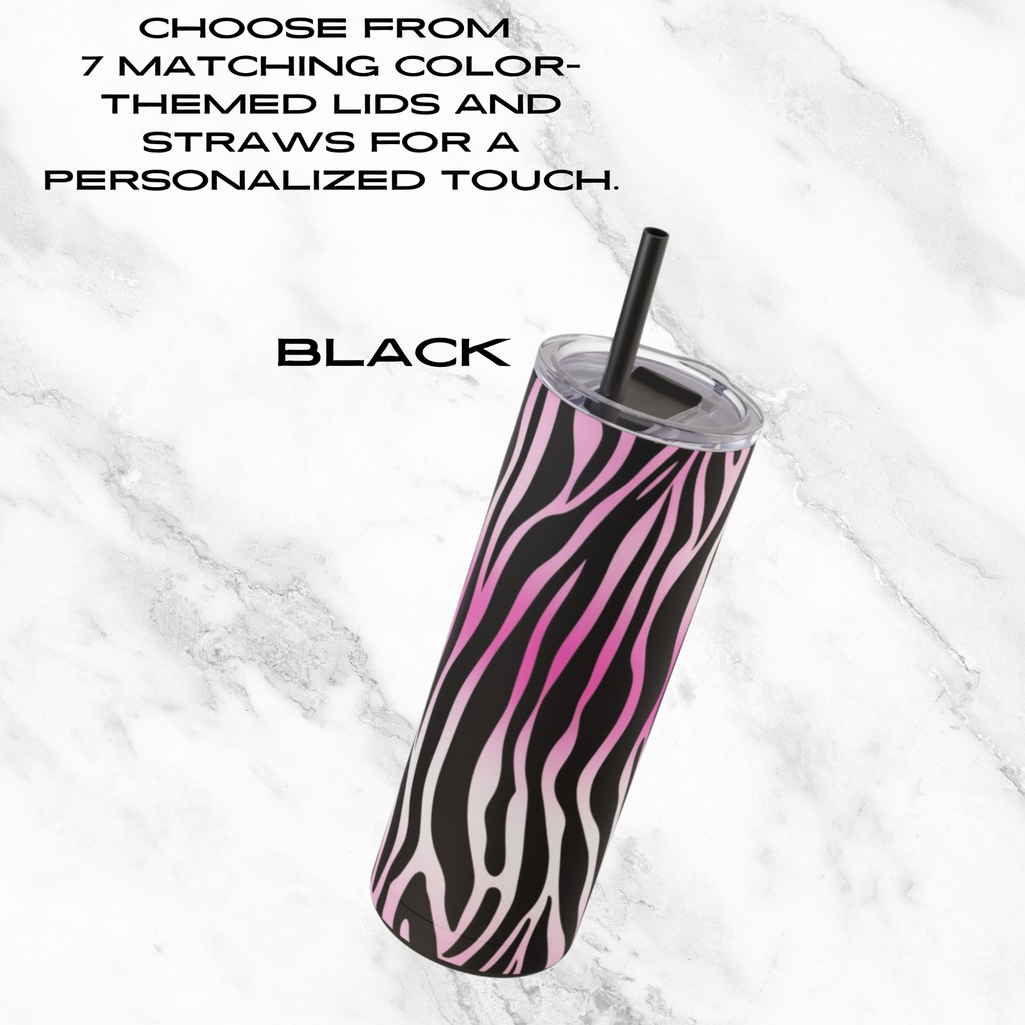 Electric Stripes 20oz Skinny Tumbler - With Straw