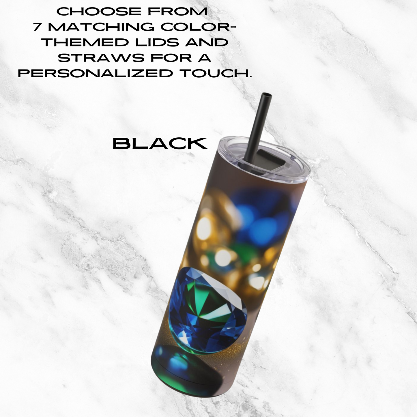 Sapphire Glow 20oz Skinny Tumbler - With Straw