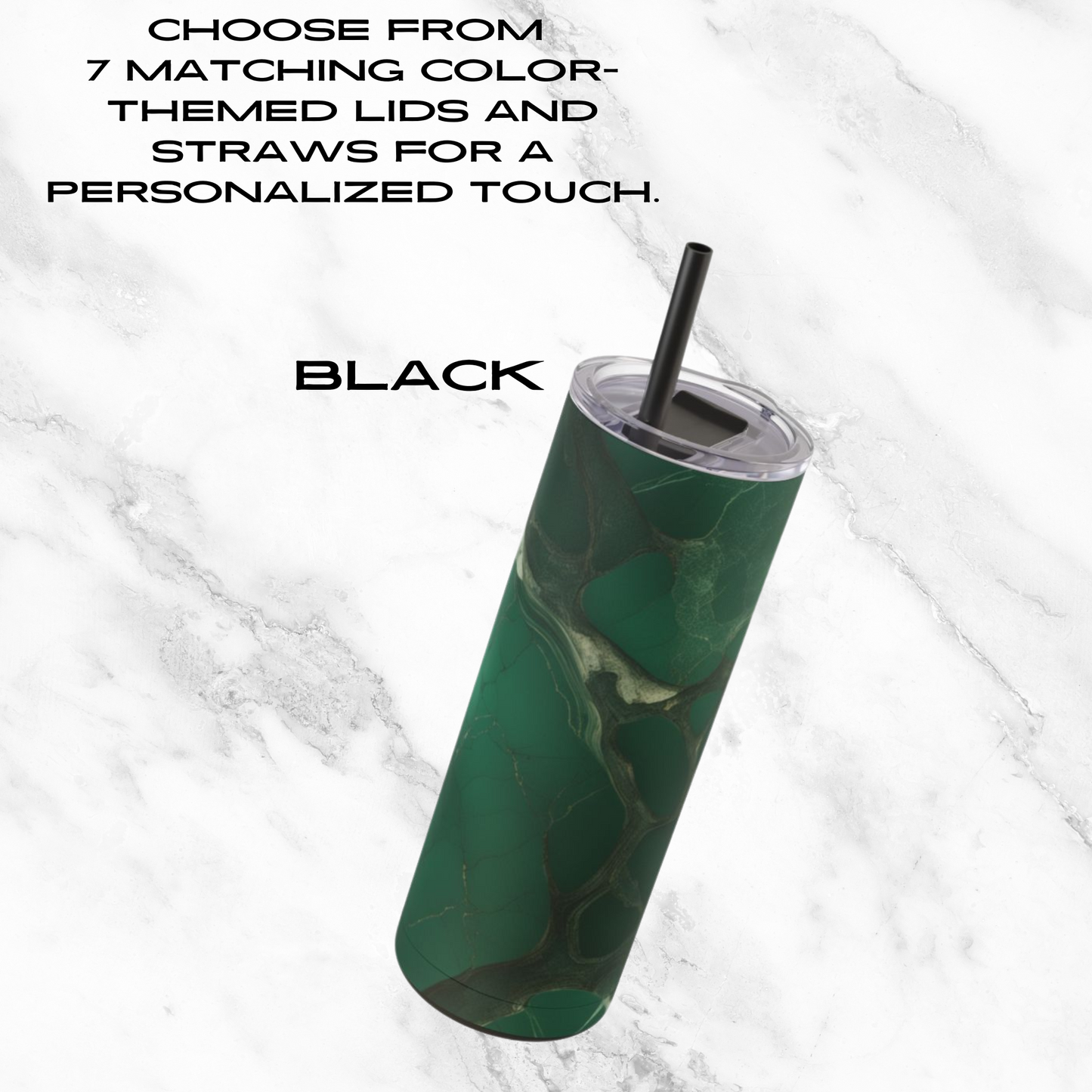 Emerald Web 20oz Skinny Tumbler - With Straw