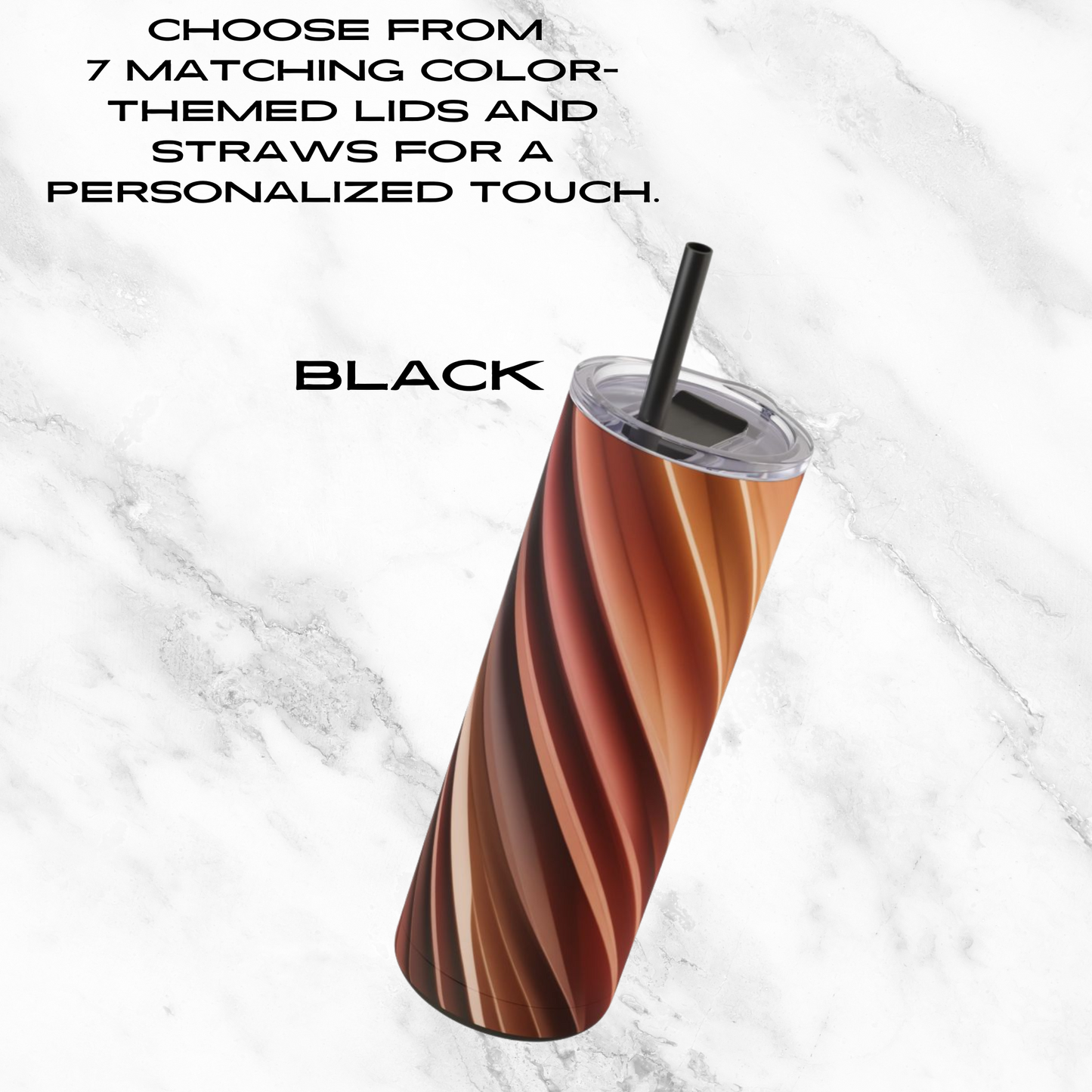 Copper Fold 20oz Skinny Tumbler - With Straw
