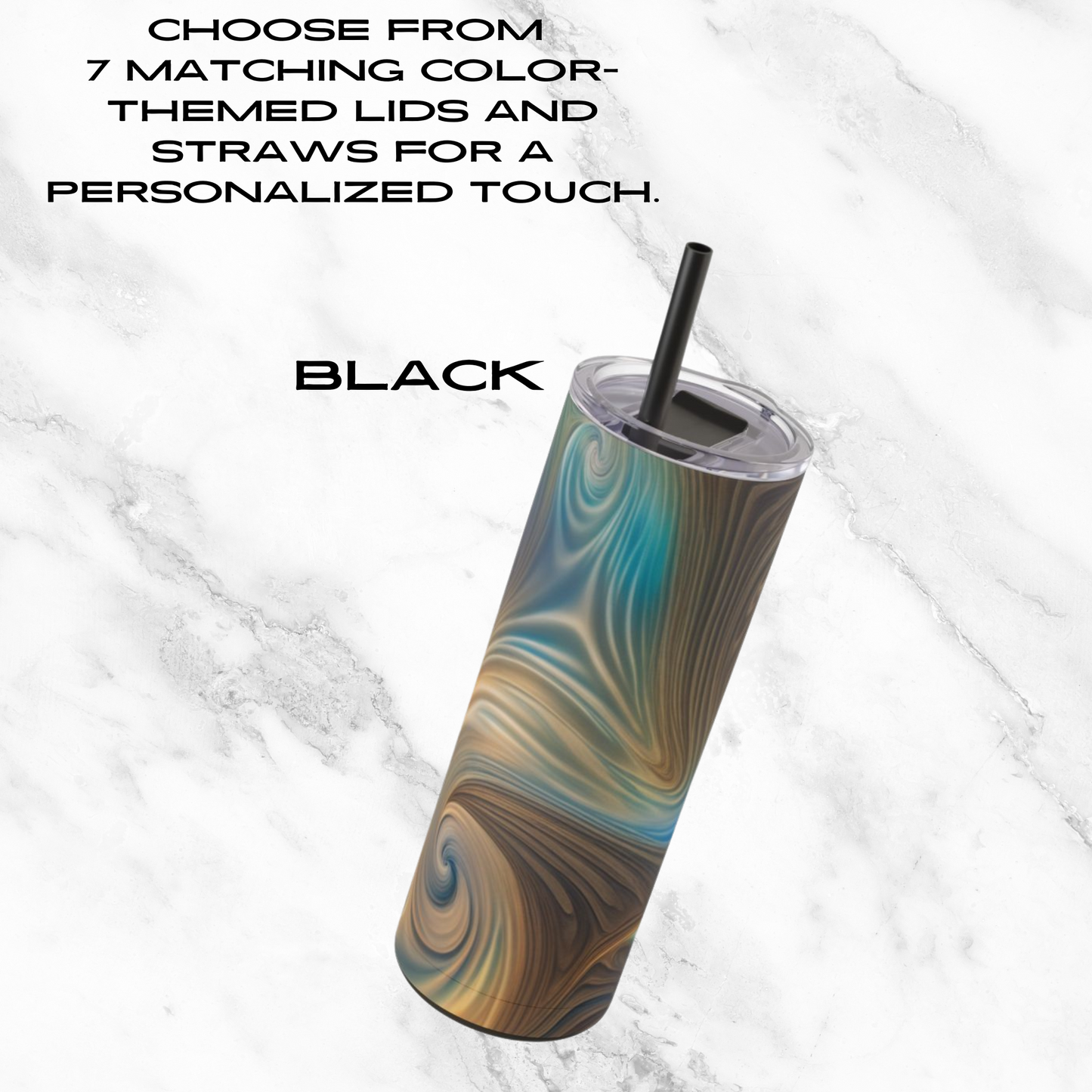 Serene Whirl 20oz Skinny Tumbler - With Straw