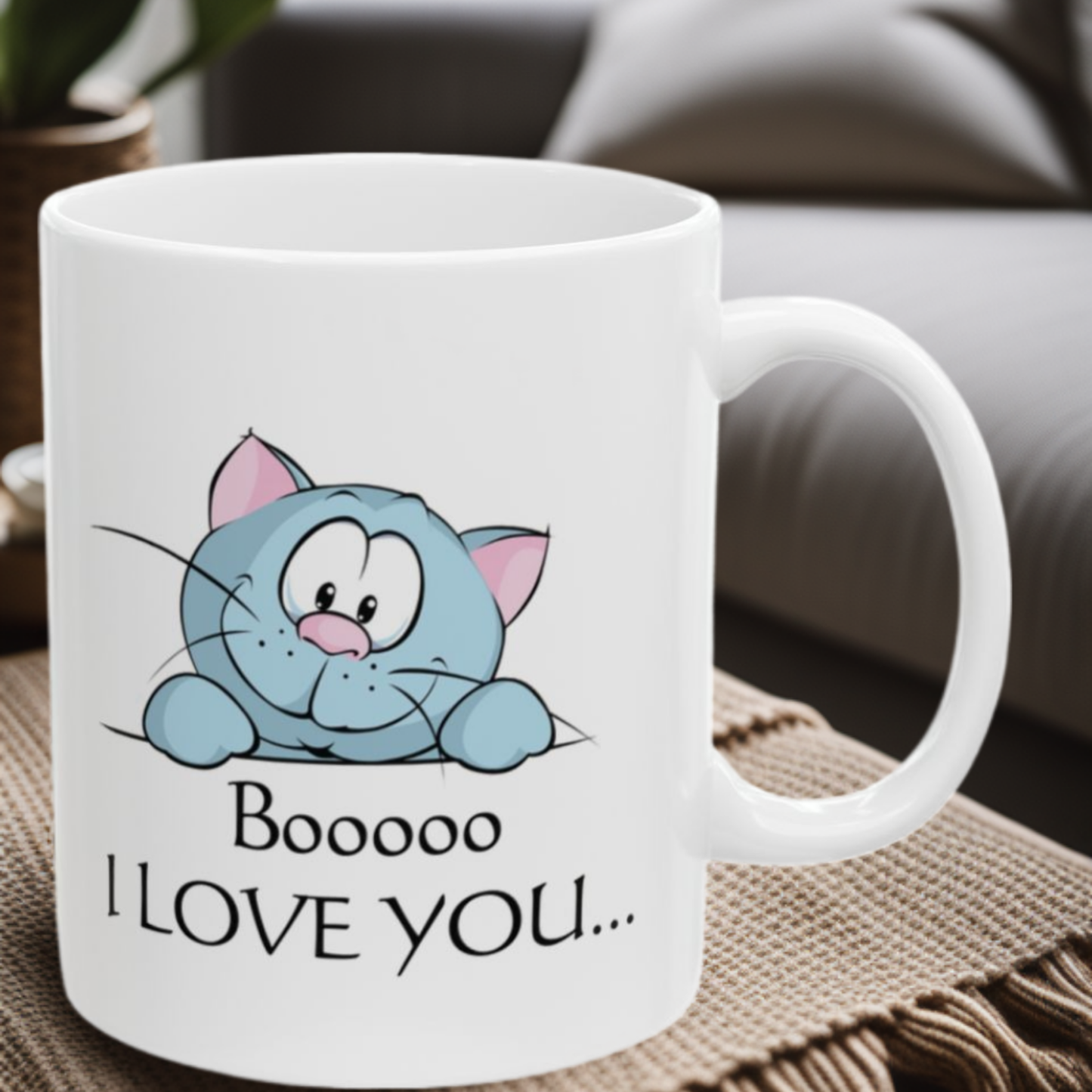 Booooo I LOVE YOU Cat 11oz Mug