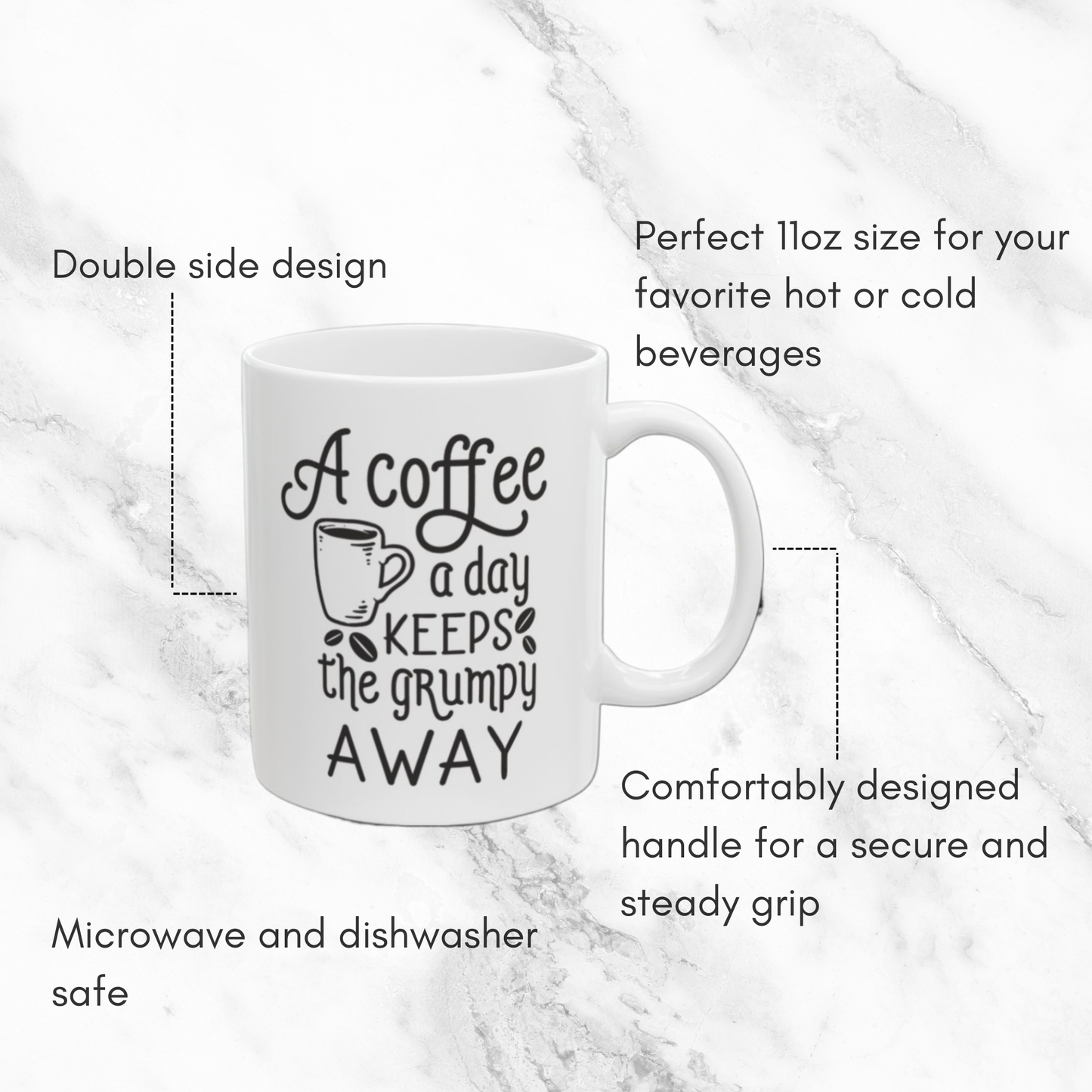 A Coffee a Day - Grumpy Away 11oz Mug