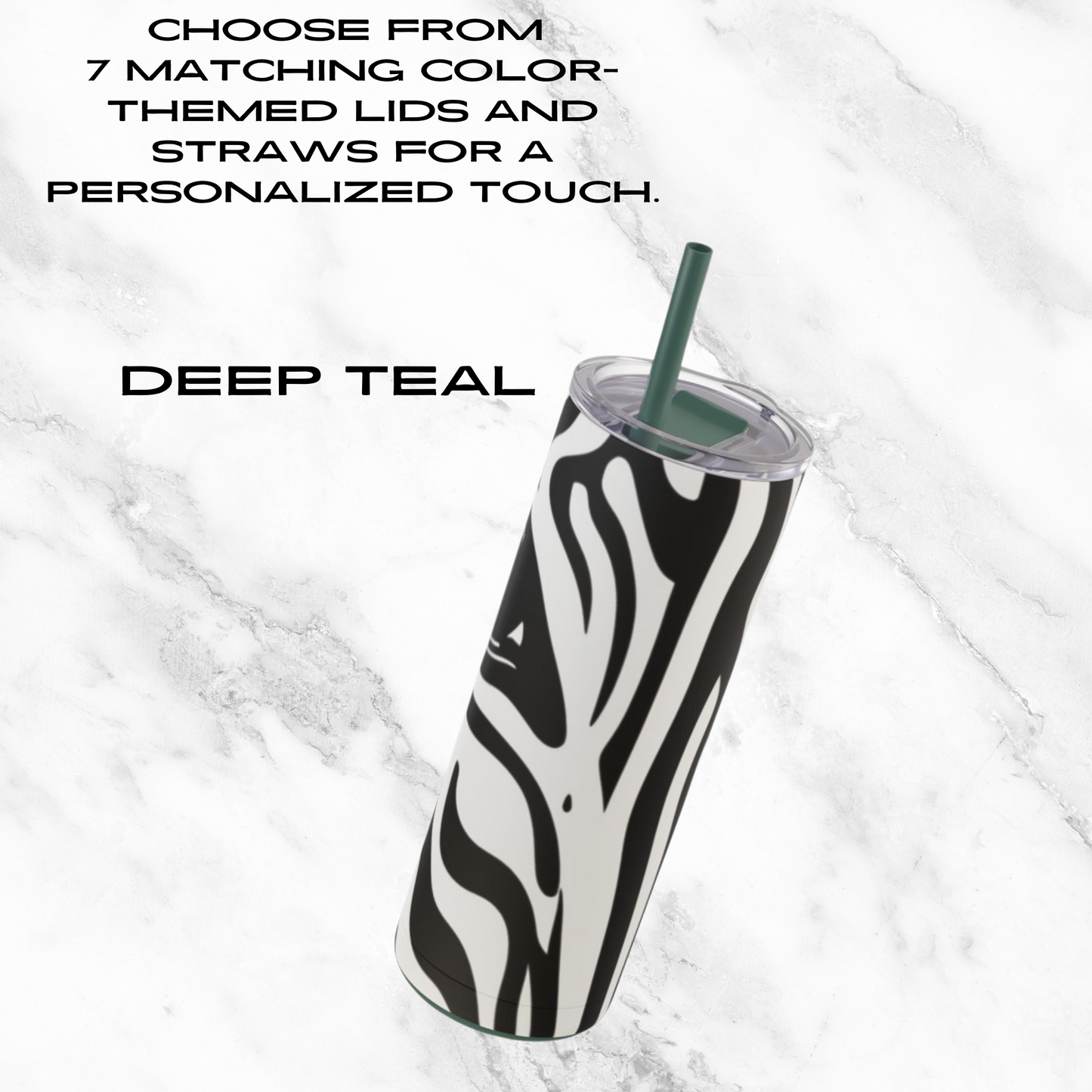 Wild Elegance 20oz Skinny Tumbler - With Straw