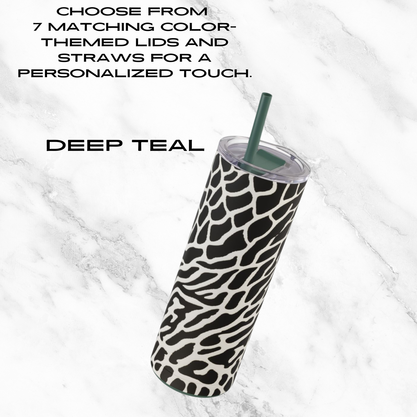 Monochrome Maze 20oz Skinny Tumbler - With Straw