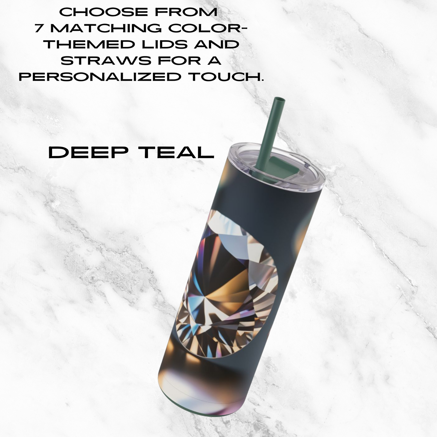 Gem Symphony 20oz Skinny Tumbler - With Straw