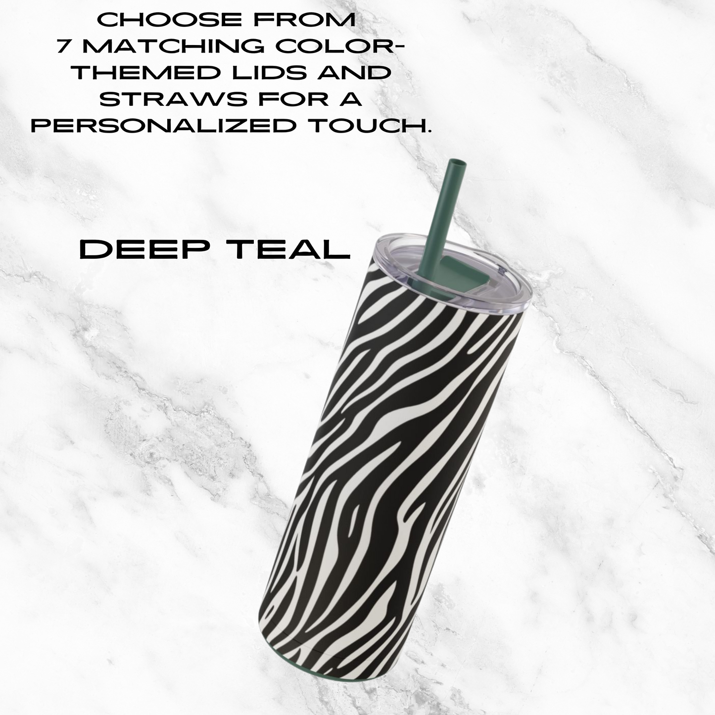 Zebra Zen 20oz Skinny Tumbler - With Straw