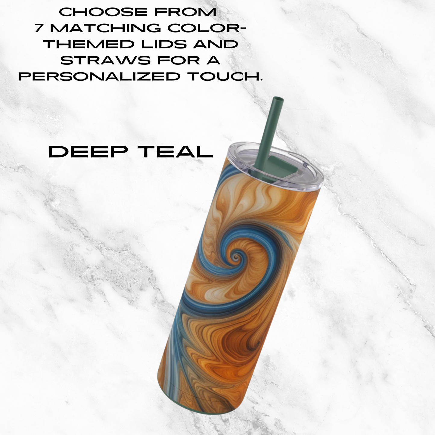 Amber Wave 20oz Skinny Tumbler - With Straw