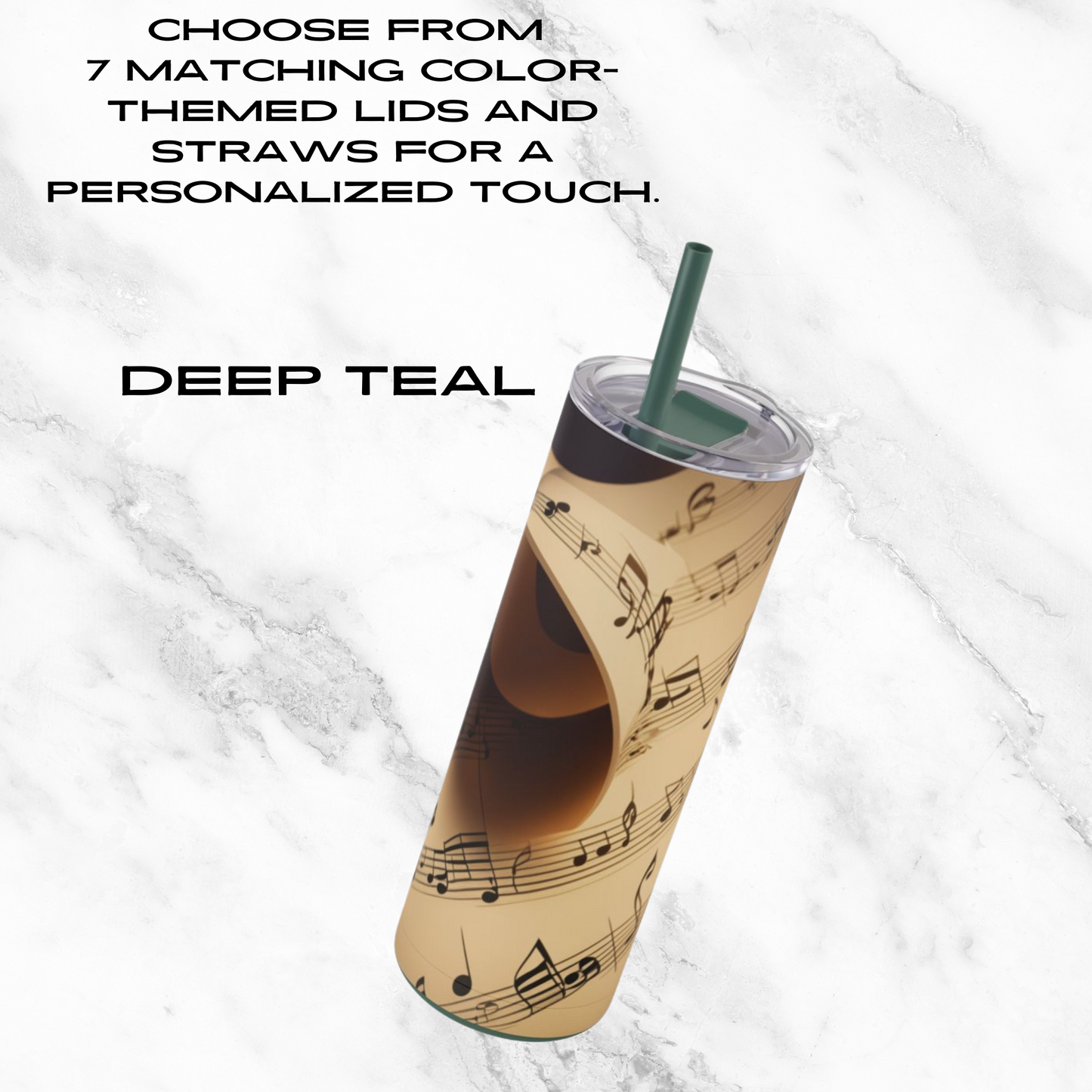 Golden Harmony 20oz Skinny Tumbler - With Straw