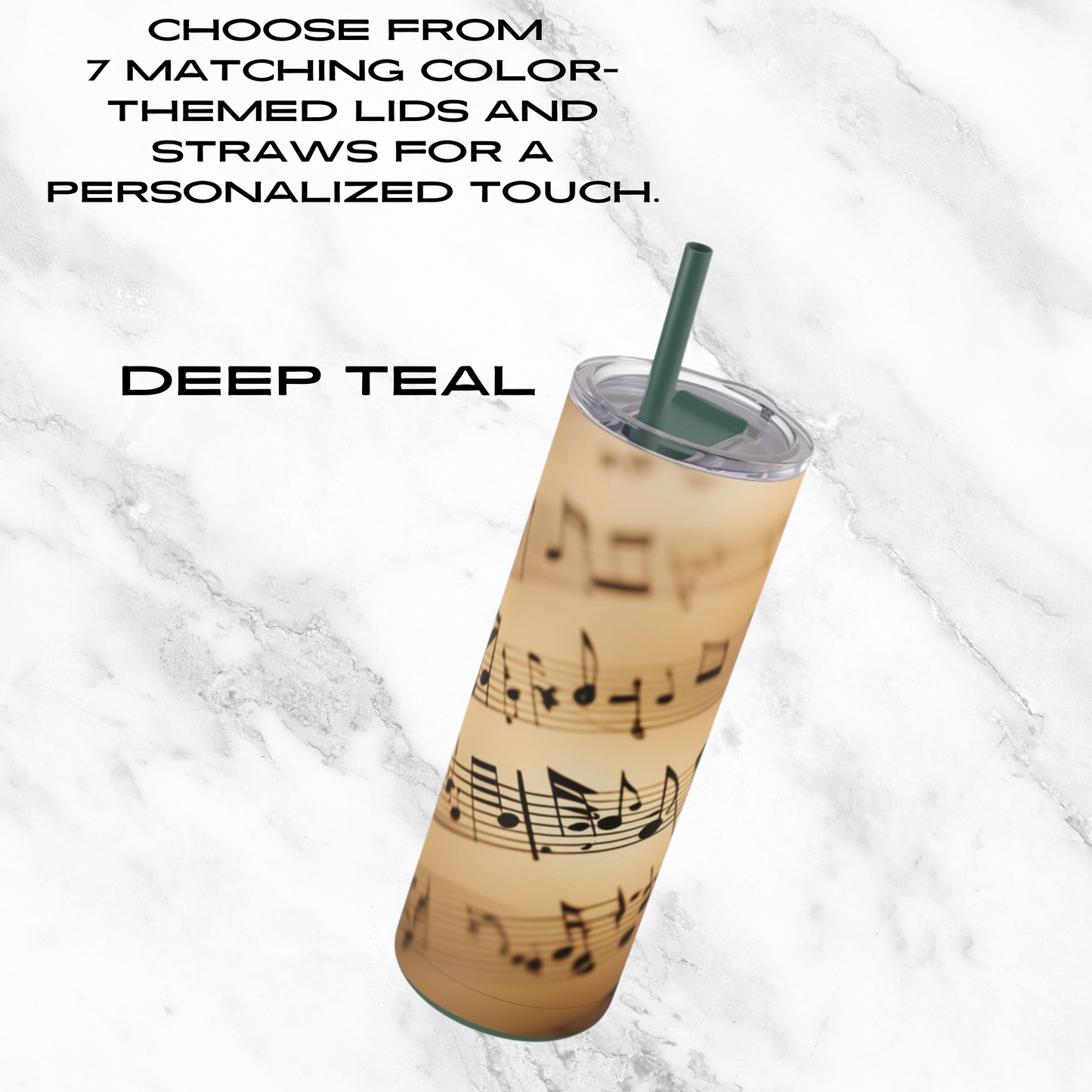 Symphony of Notes 20oz Skinny Tumbler - With Straw