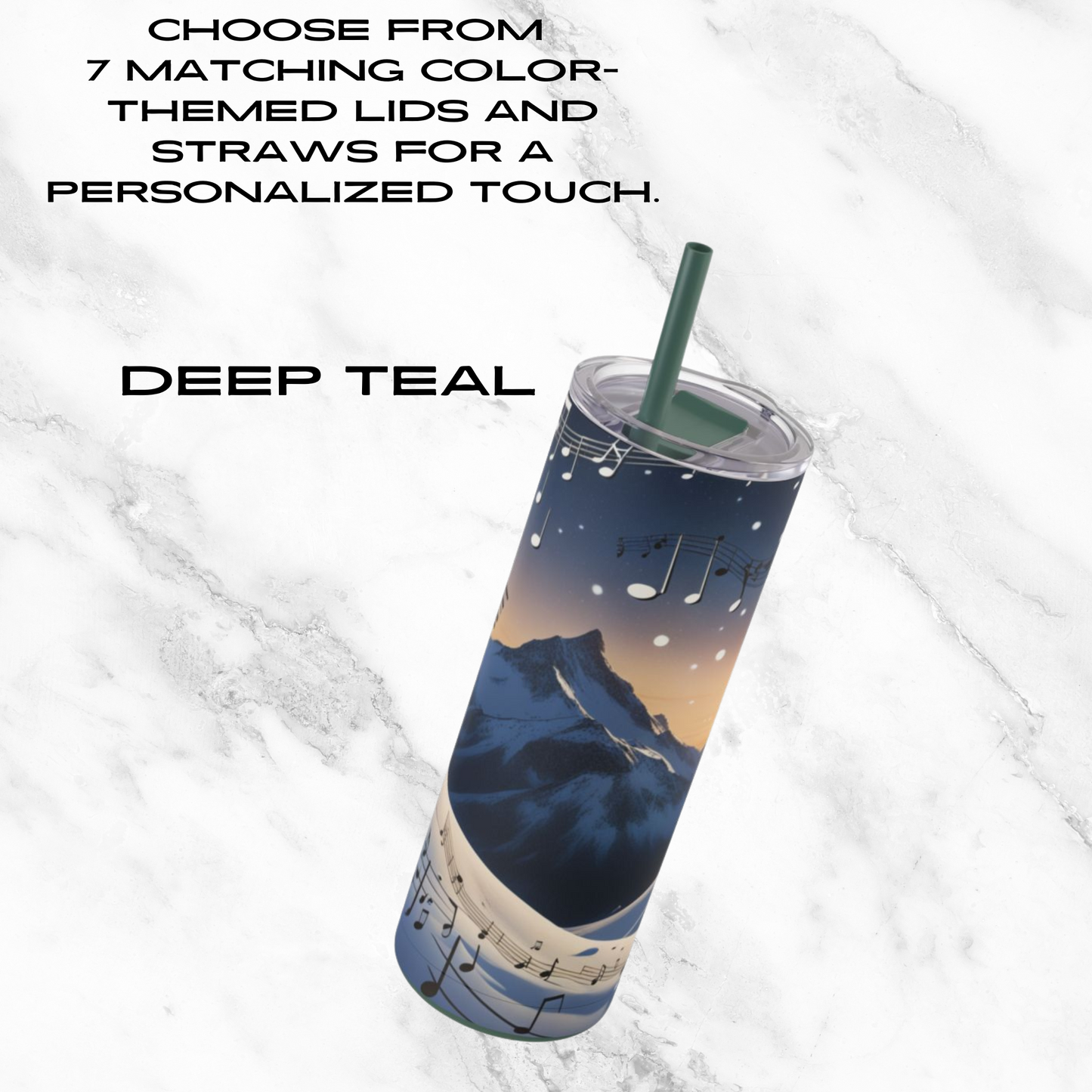 Winter Serenade 20oz Skinny Tumbler - With Straw