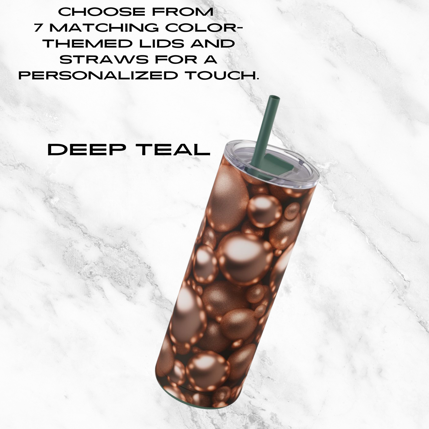 Rosy Gleam 20oz Skinny Tumbler - With Straw
