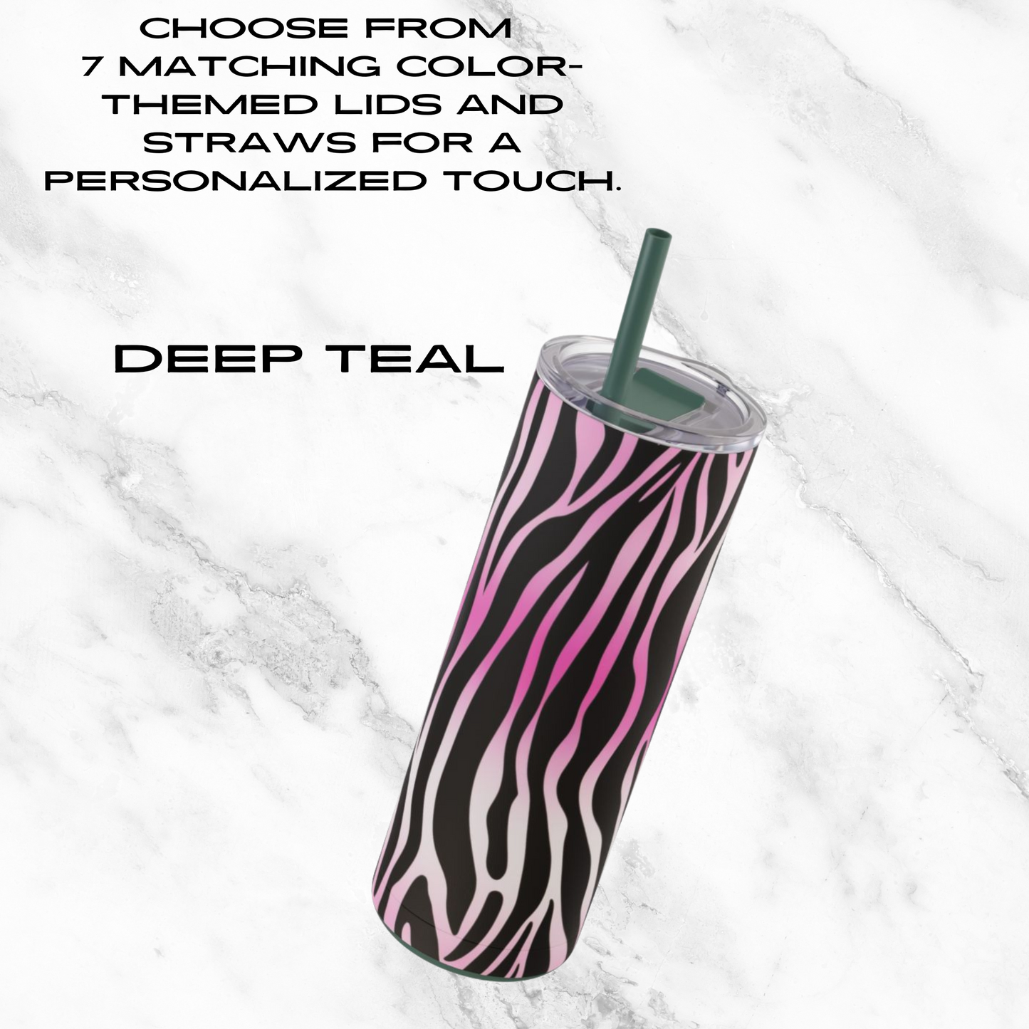 Electric Stripes 20oz Skinny Tumbler - With Straw