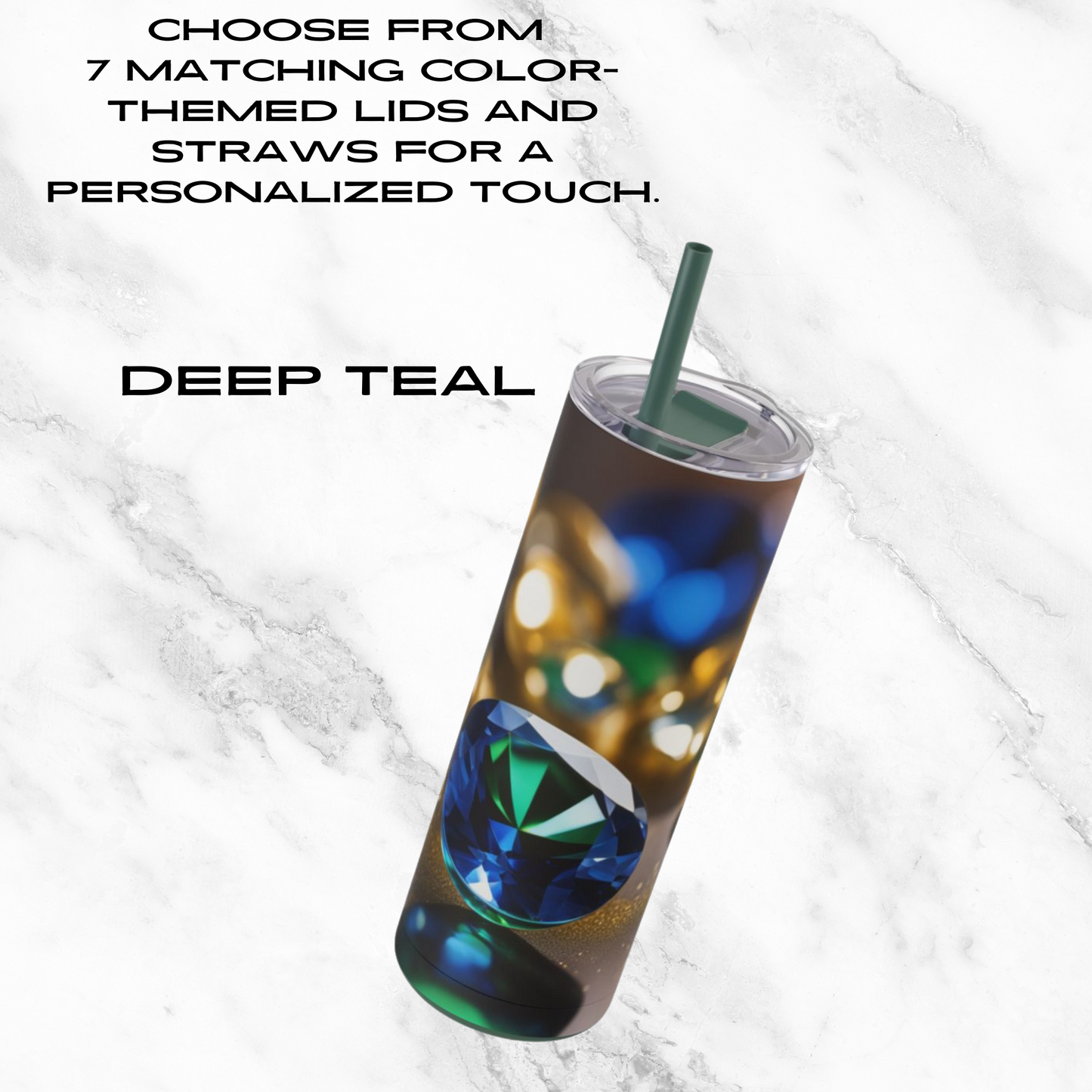 Sapphire Glow 20oz Skinny Tumbler - With Straw