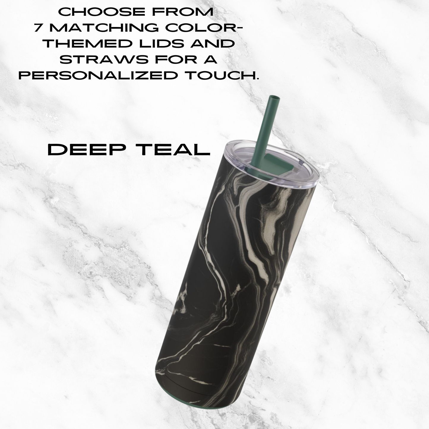 Onyx Flow 20oz Skinny Tumbler - With Straw