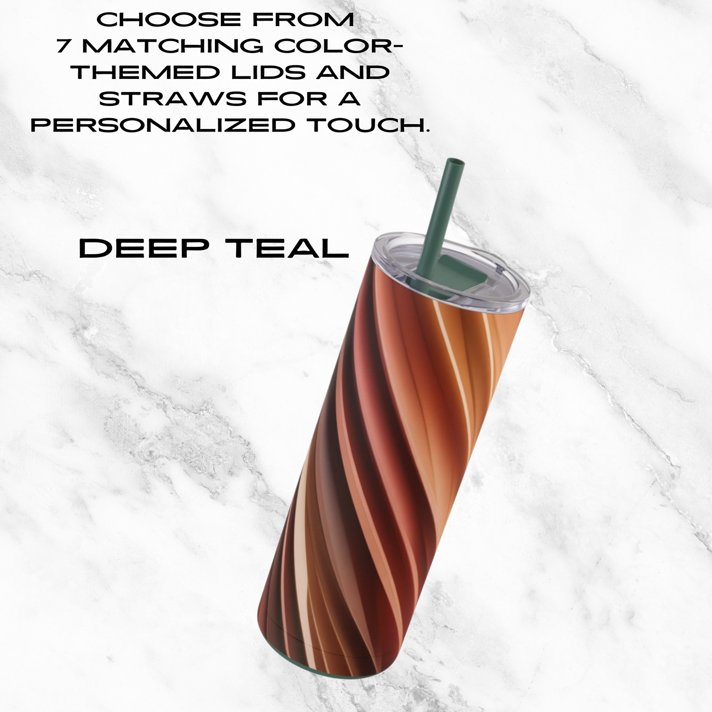 Copper Fold 20oz Skinny Tumbler - With Straw