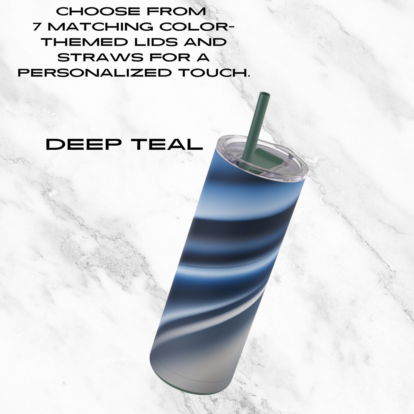 Sapphire Sleek 20oz Skinny Tumbler - With Straw