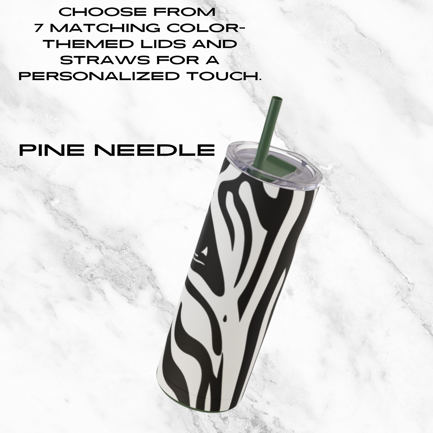 Wild Elegance 20oz Skinny Tumbler - With Straw