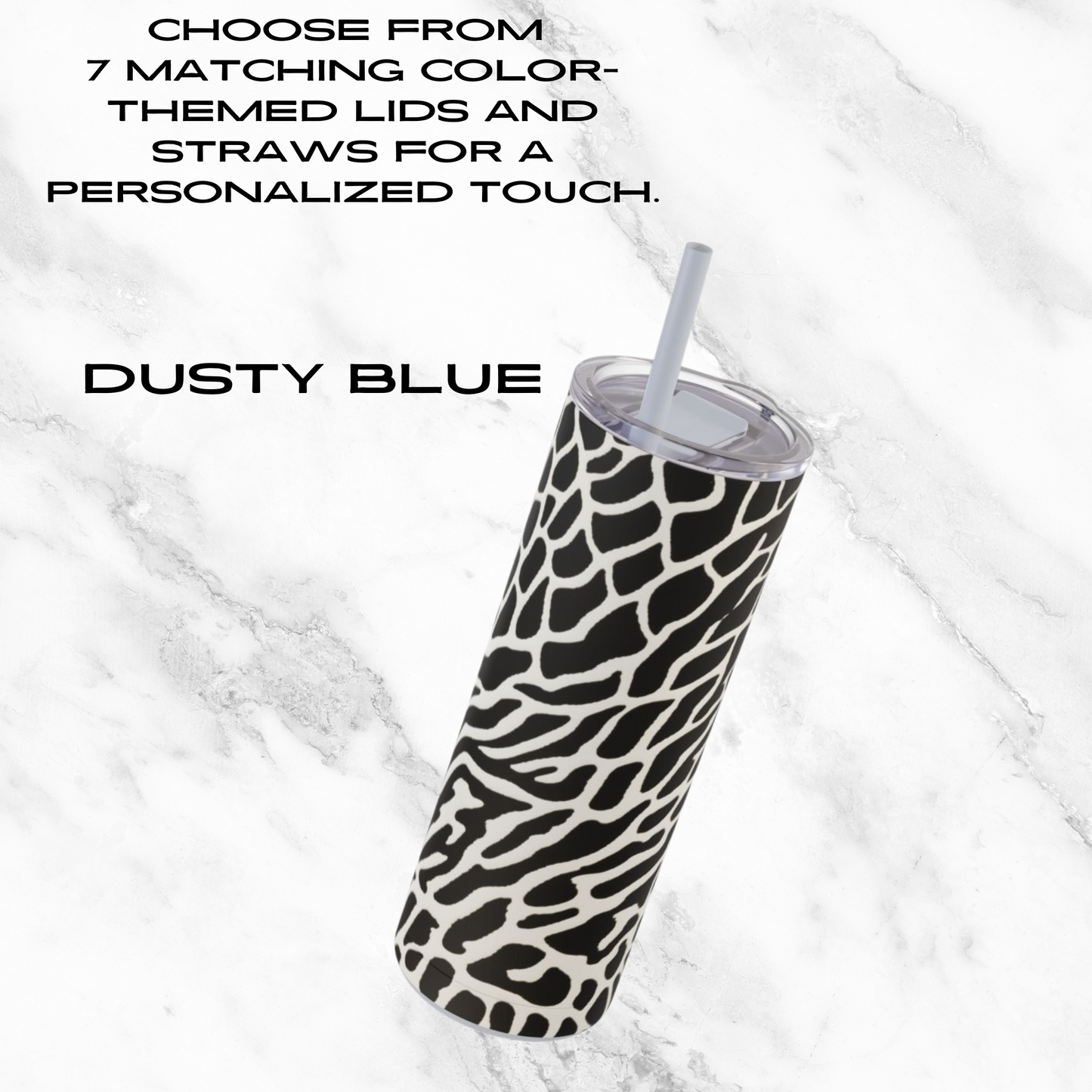 Monochrome Maze 20oz Skinny Tumbler - With Straw