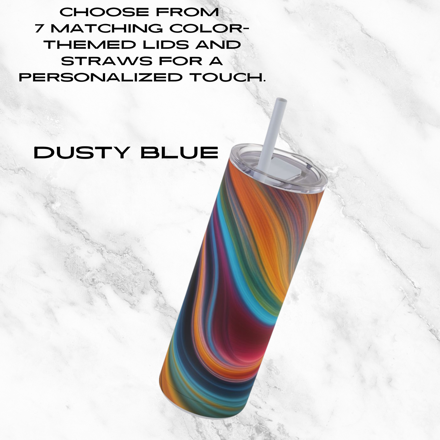 Cosmic Waves 20oz Skinny Tumbler - With Straw