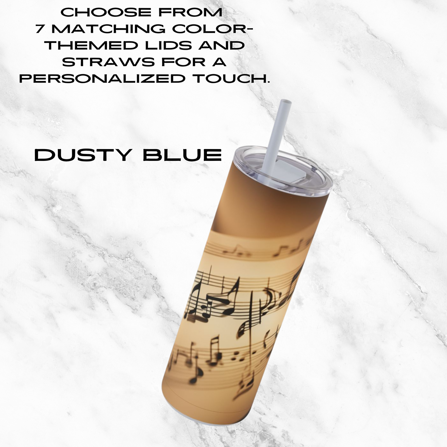 Harmonic Script 20oz Skinny Tumbler - With Straw