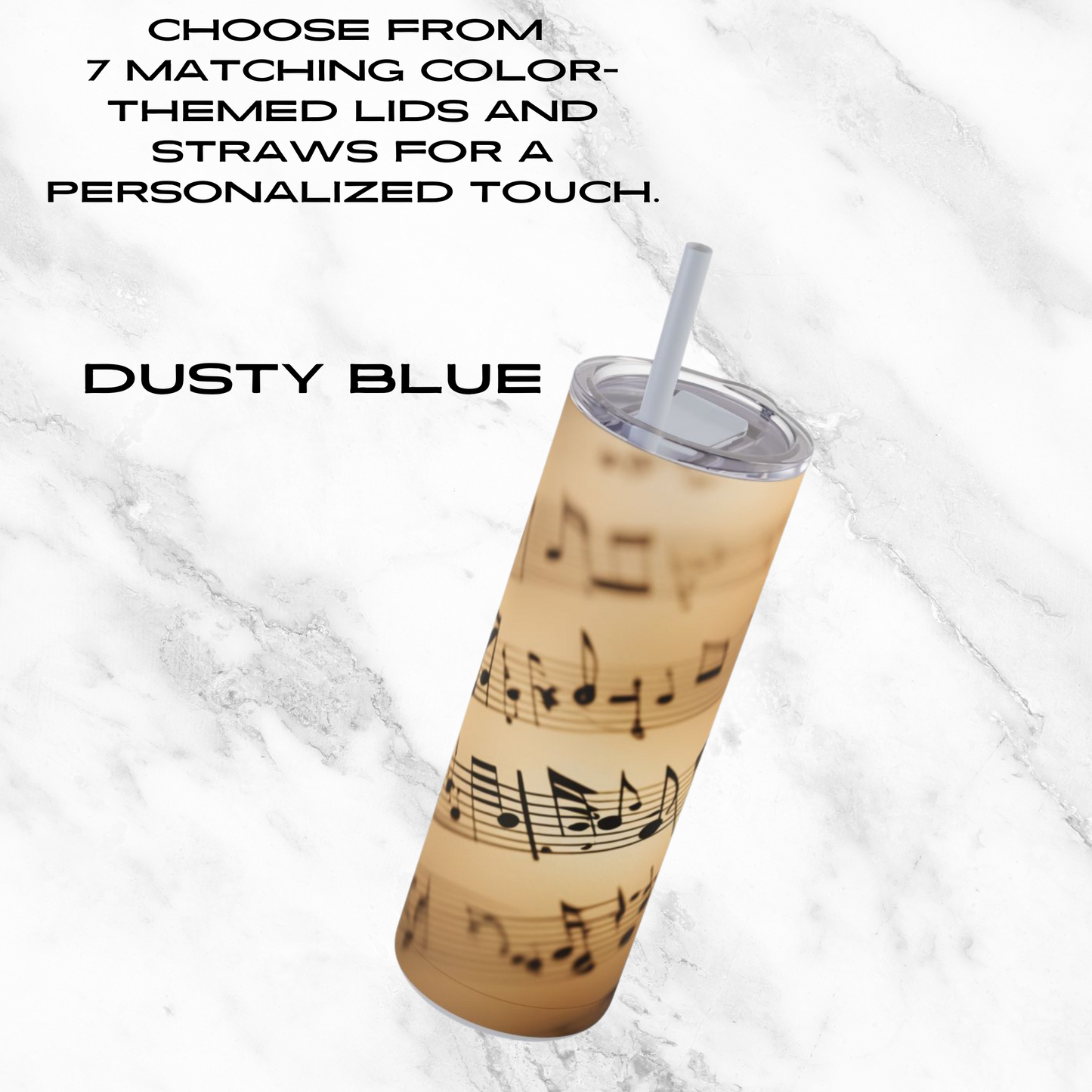 Symphony of Notes 20oz Skinny Tumbler - With Straw