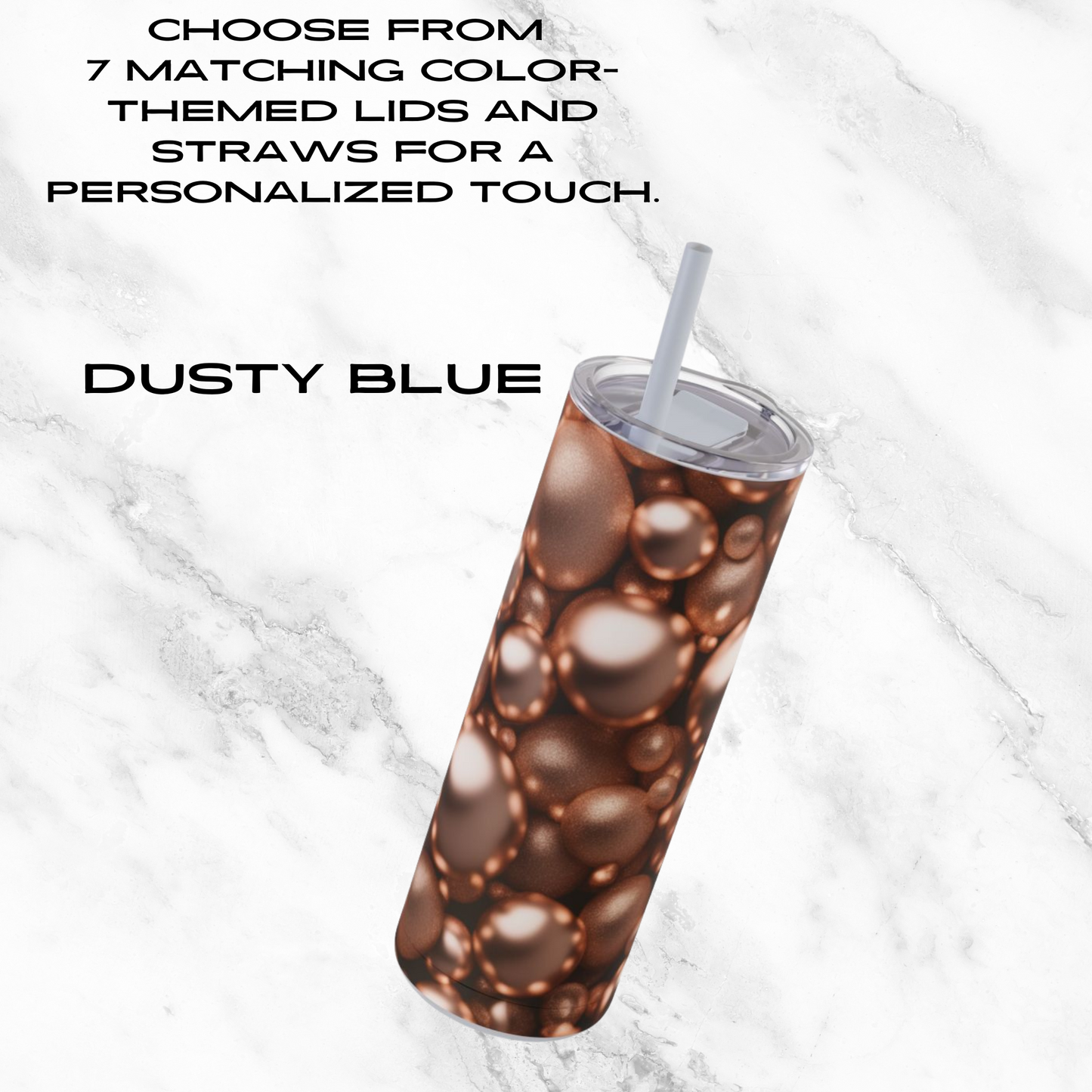 Rosy Gleam 20oz Skinny Tumbler - With Straw