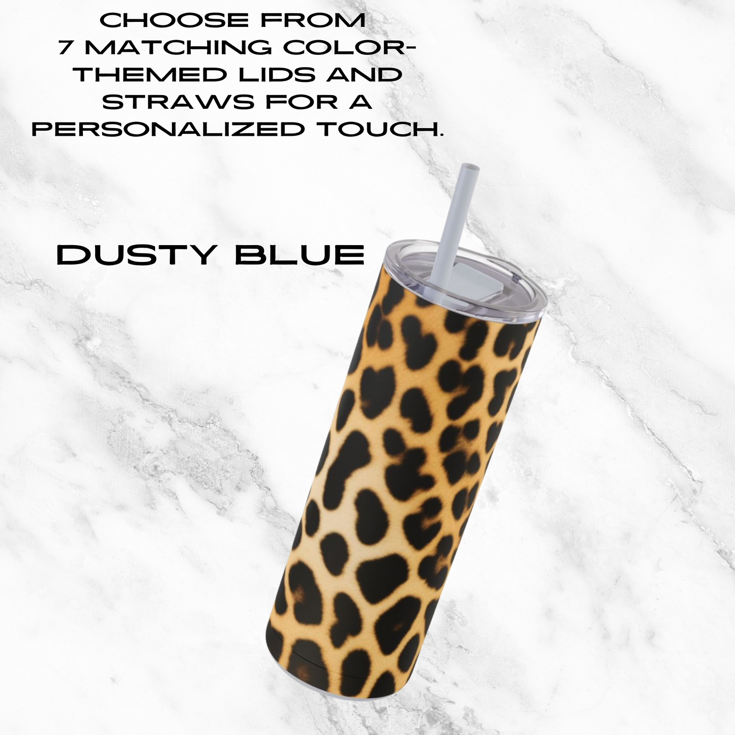 Leopard Luxe 20oz Skinny Tumbler - With Straw