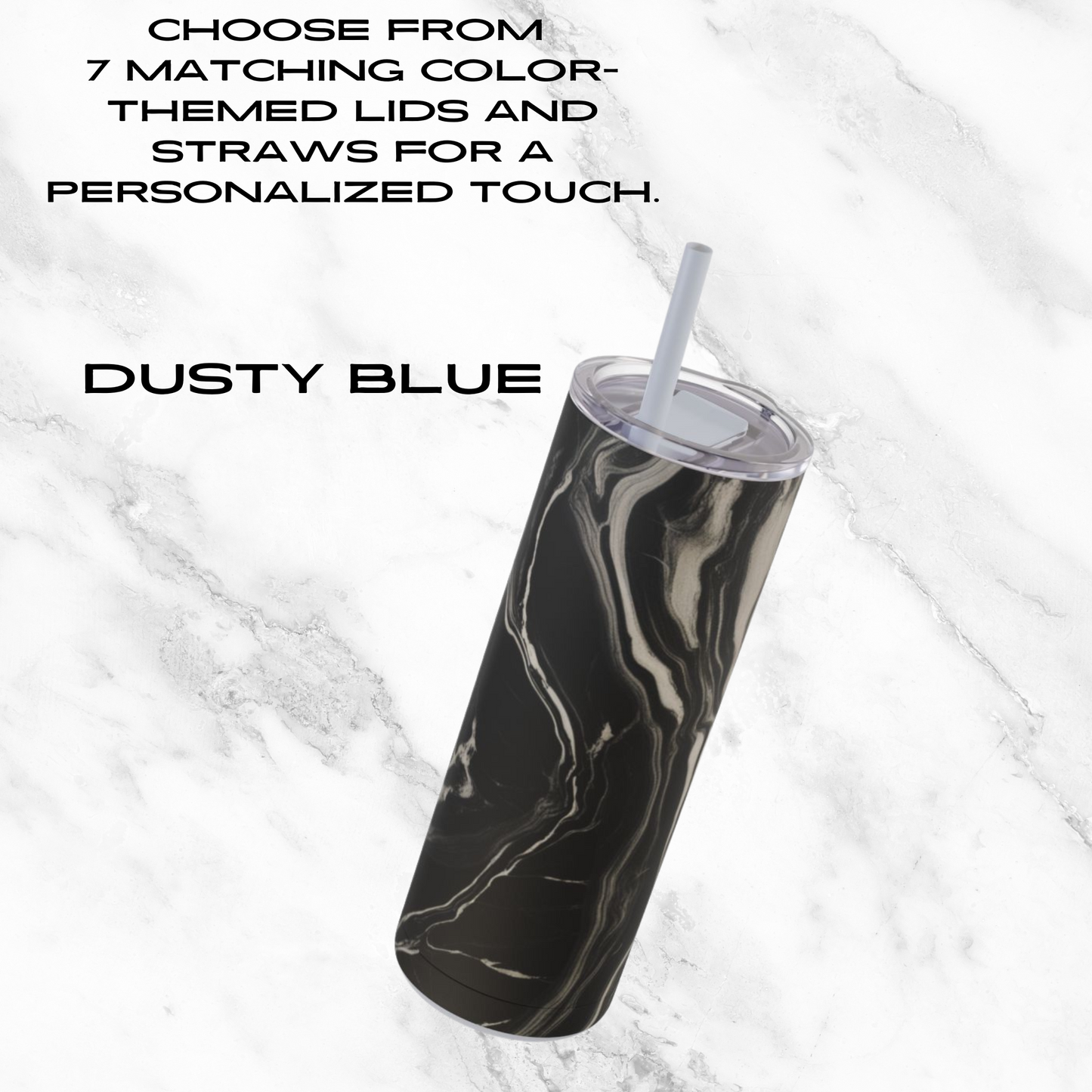Onyx Flow 20oz Skinny Tumbler - With Straw