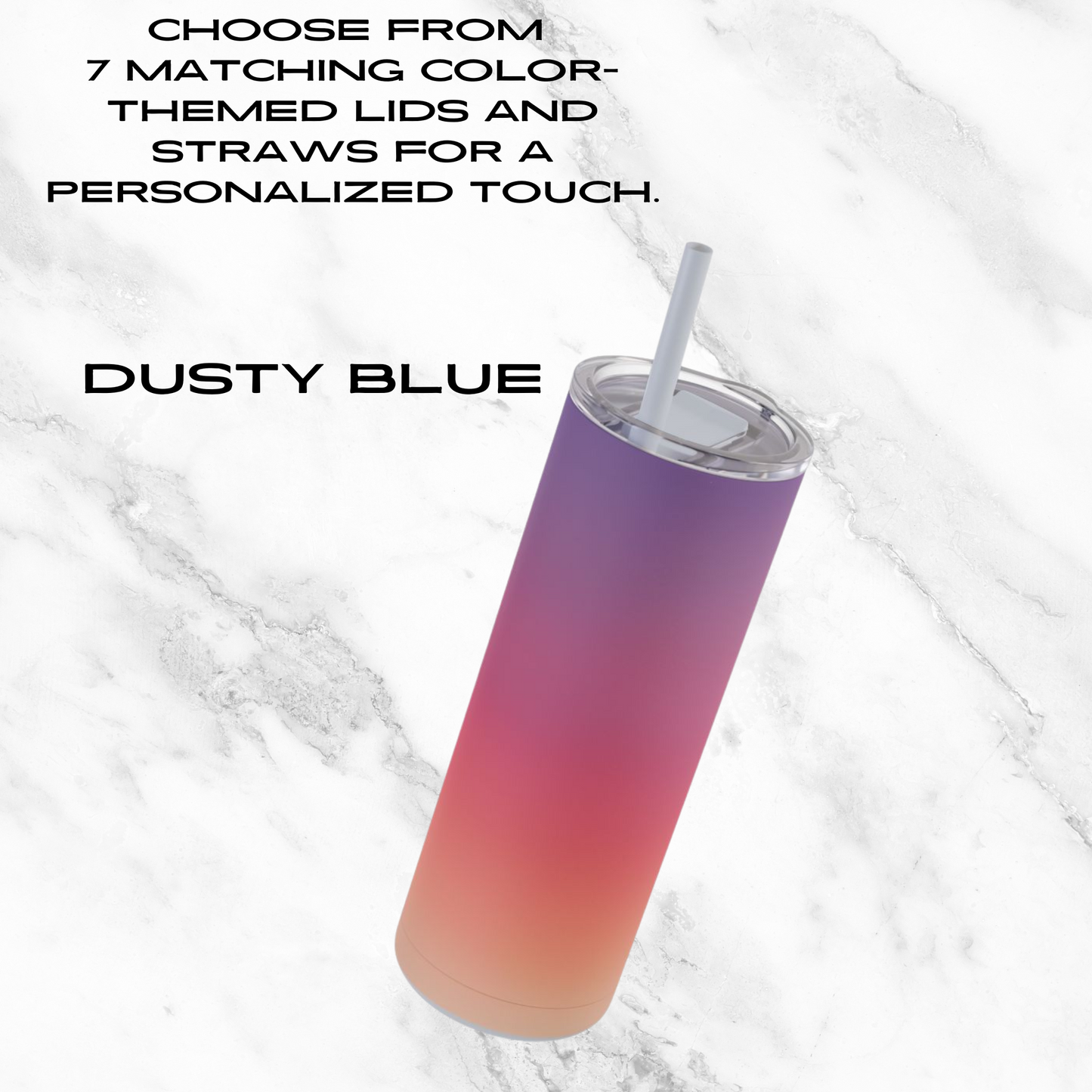Sunset Haze 20oz Skinny Tumbler - With Straw