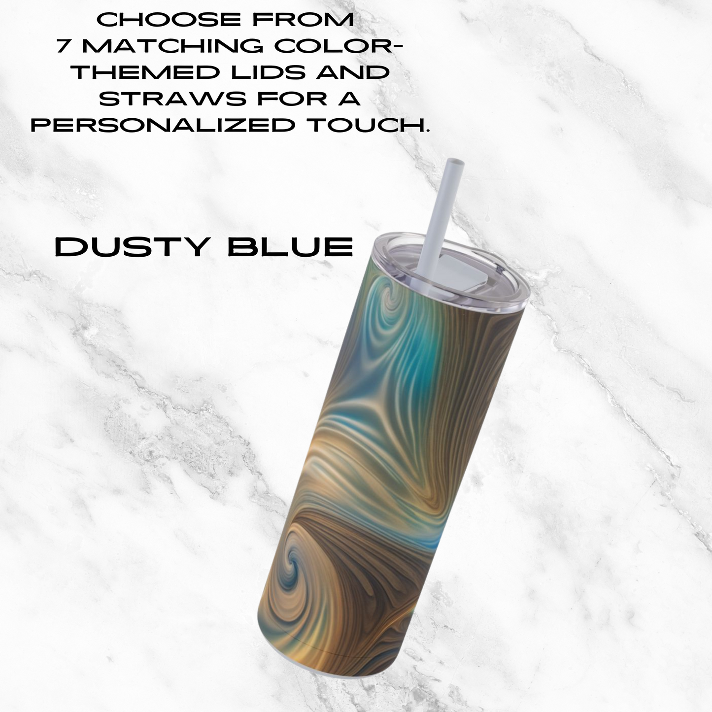 Serene Whirl 20oz Skinny Tumbler - With Straw