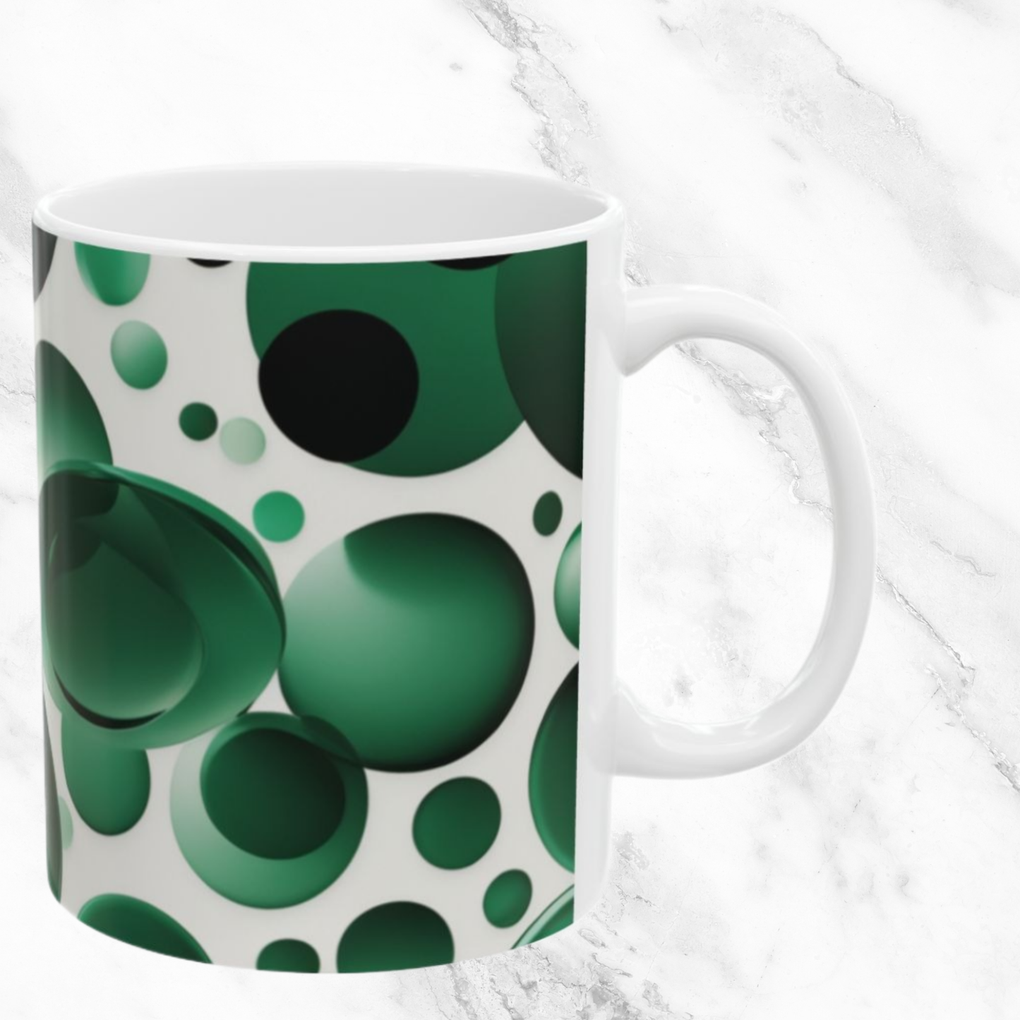 Emerald Bubbles 11oz Mug