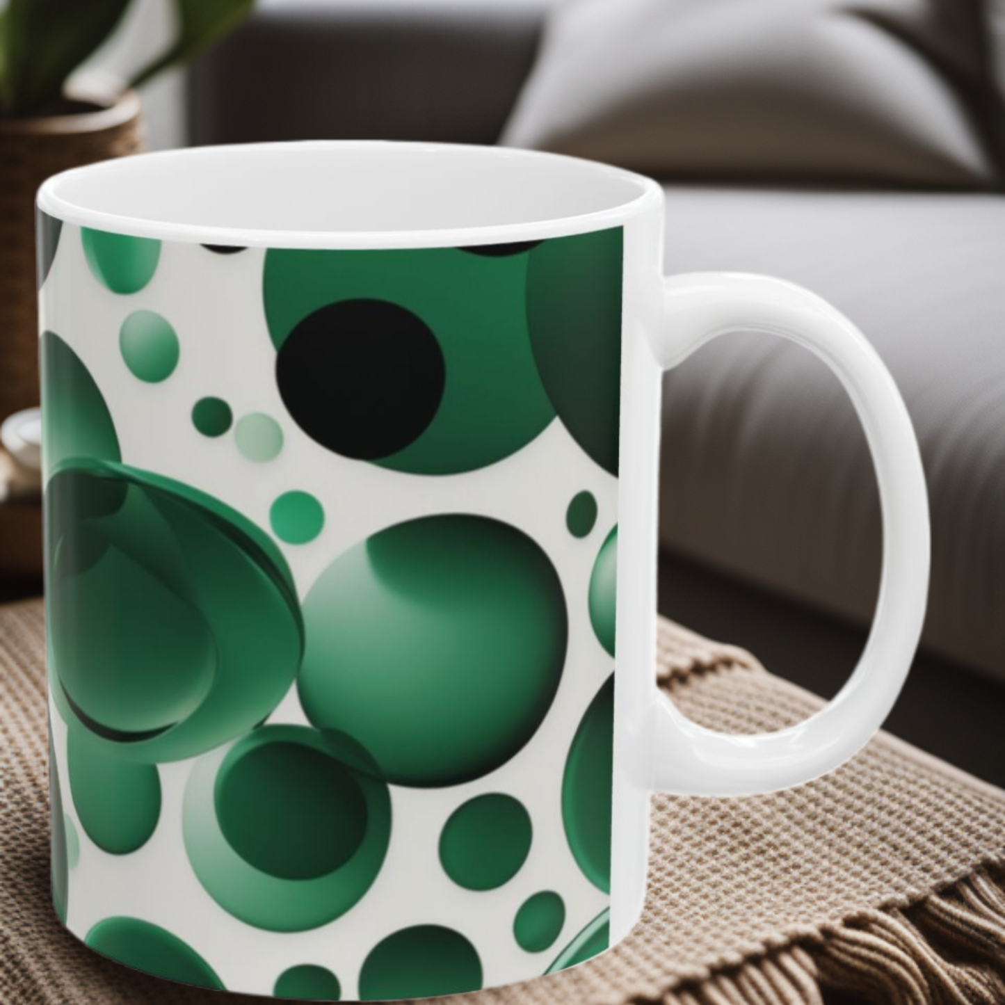 Emerald Bubbles 11oz Mug