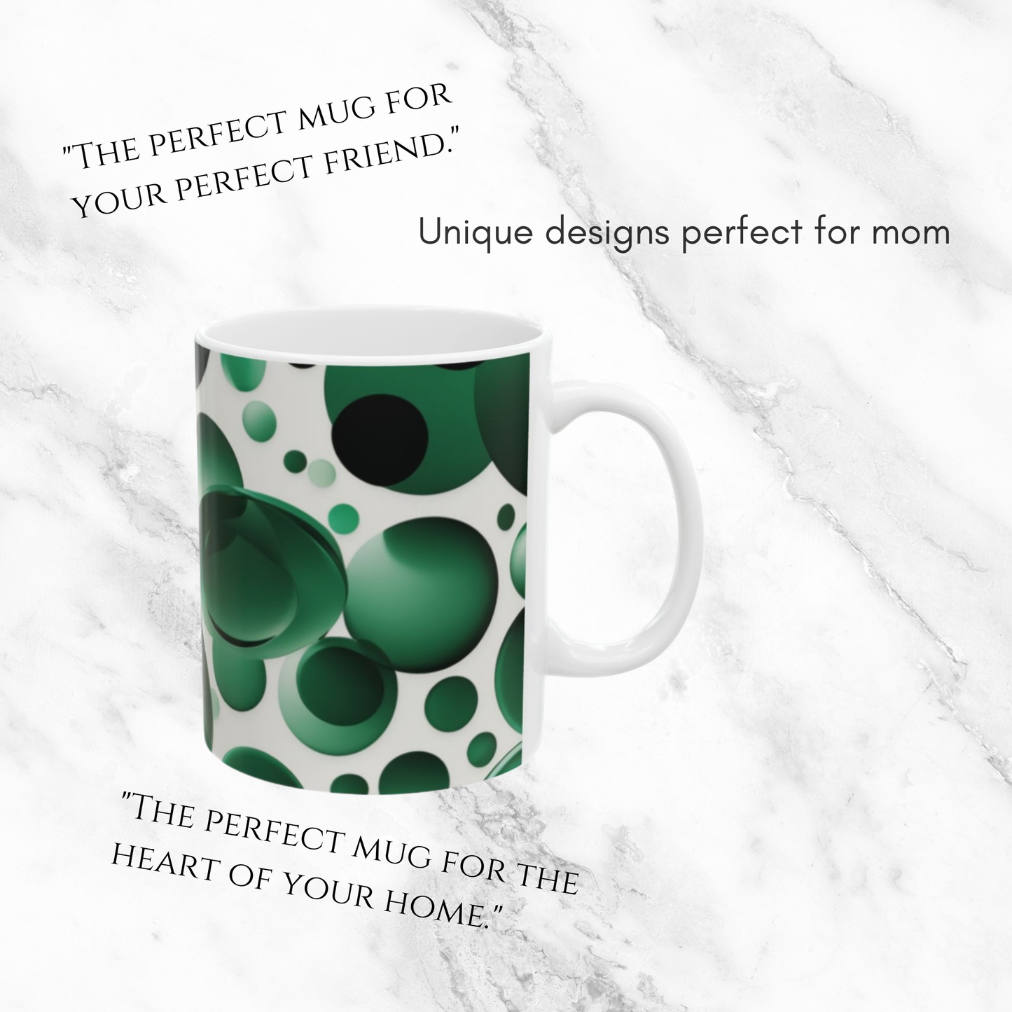 Emerald Bubbles 11oz Mug