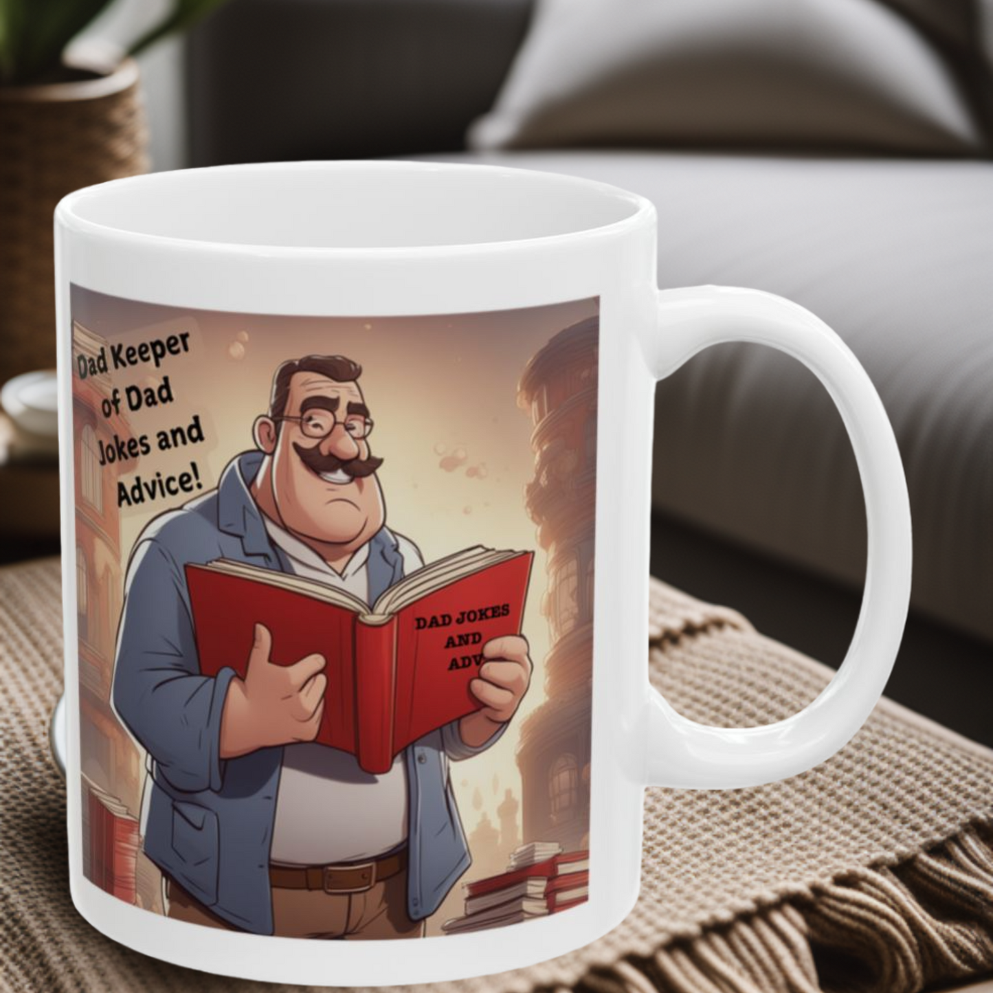 Dad Keeper of Dad Jokes and Advice 11oz Mug