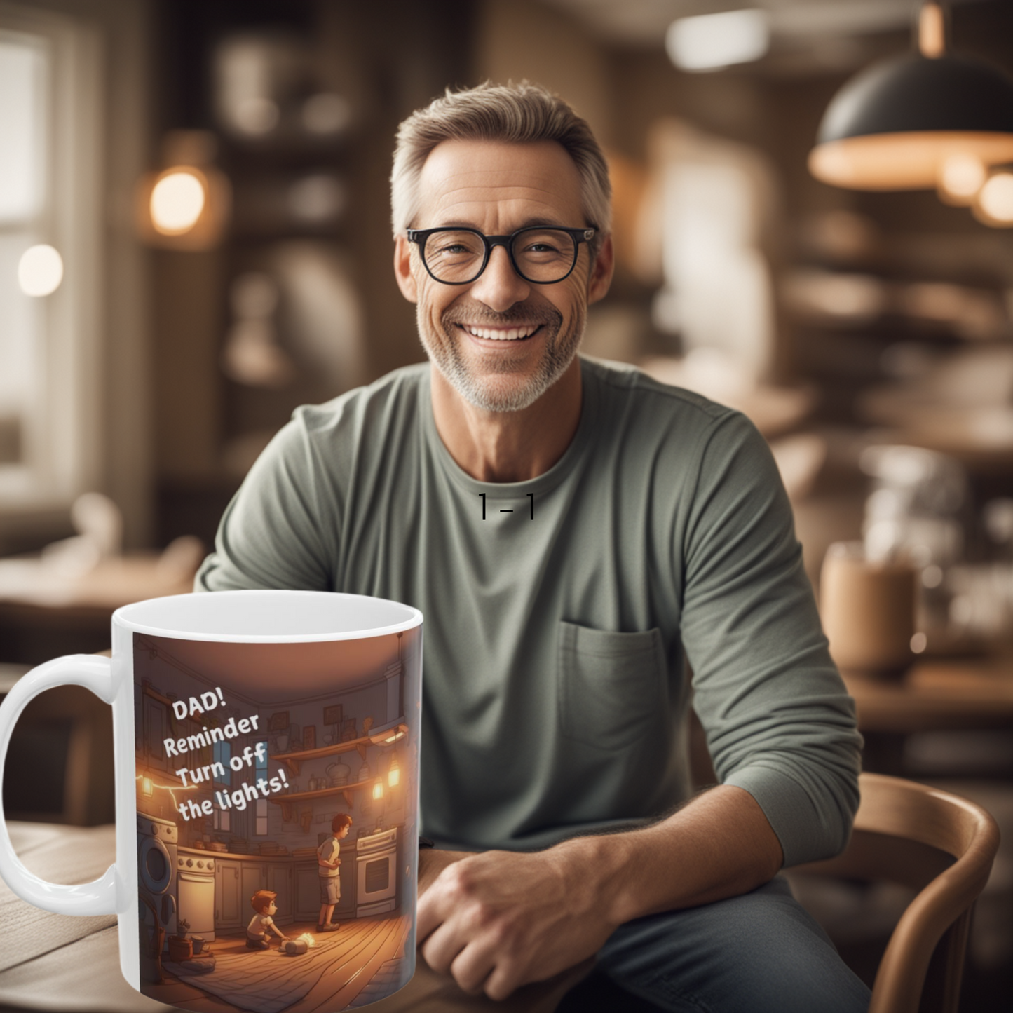 Dad Reminder - Lights OFF! 11oz Mug