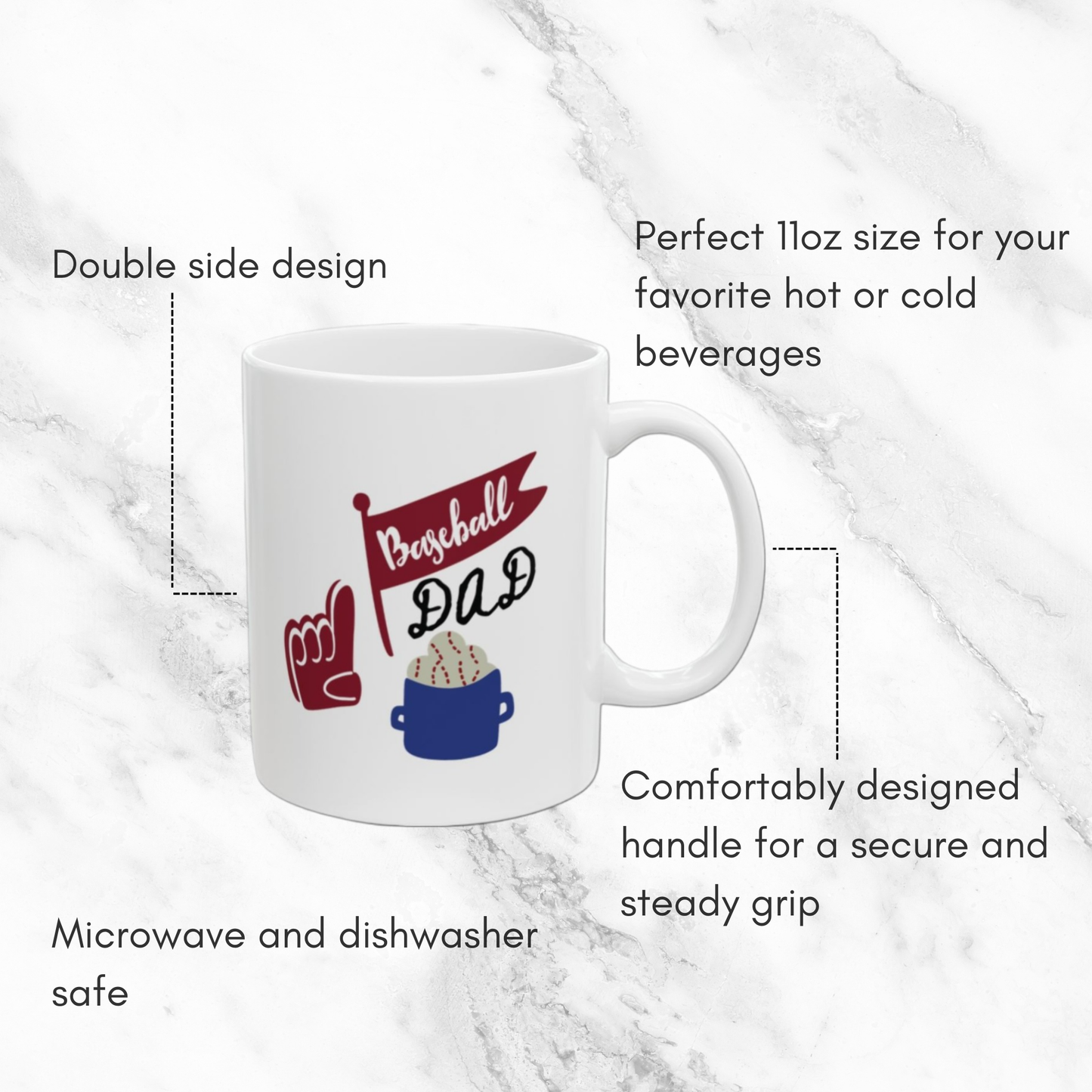 Celebrate Baseball Dad - 11oz Mug