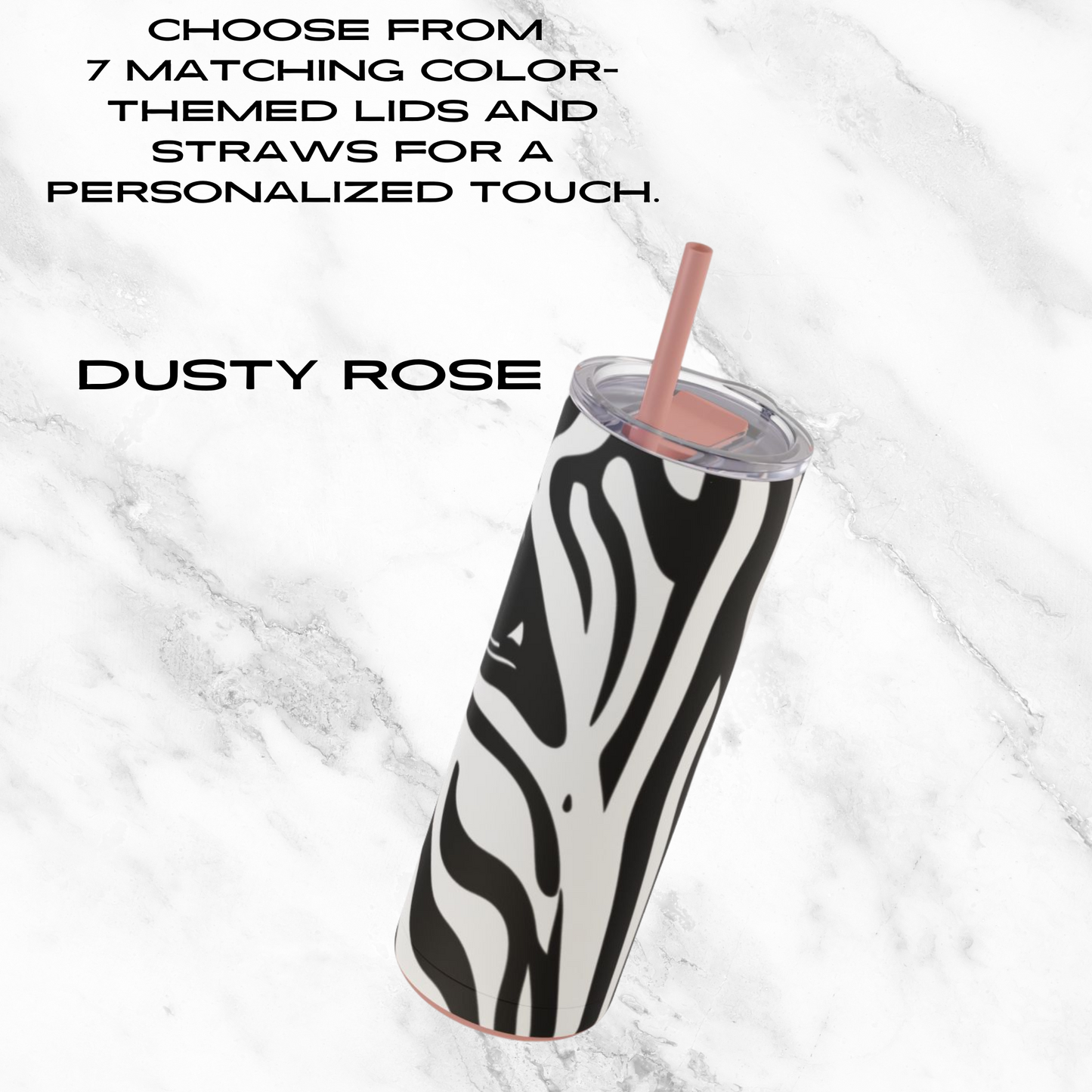 Wild Elegance 20oz Skinny Tumbler - With Straw