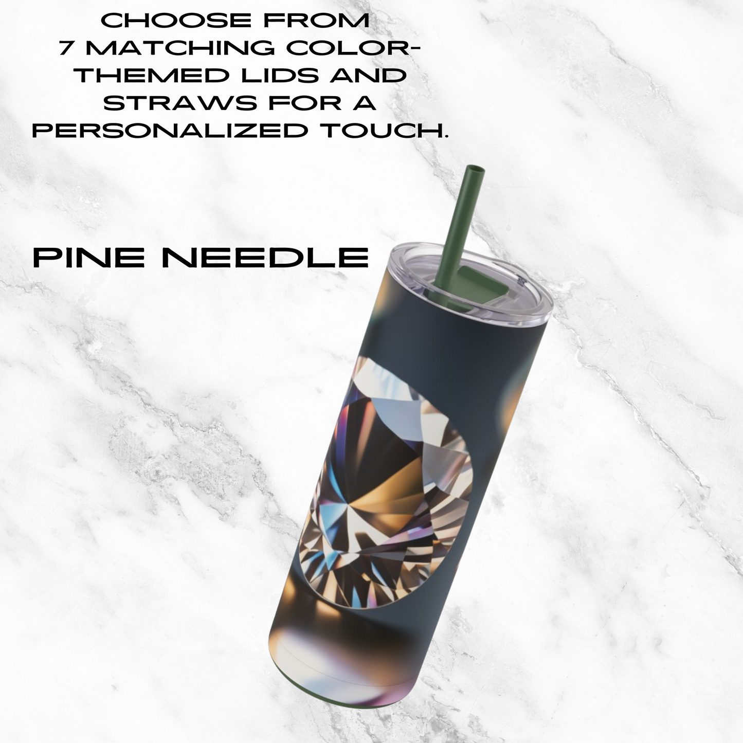 Gem Symphony 20oz Skinny Tumbler - With Straw